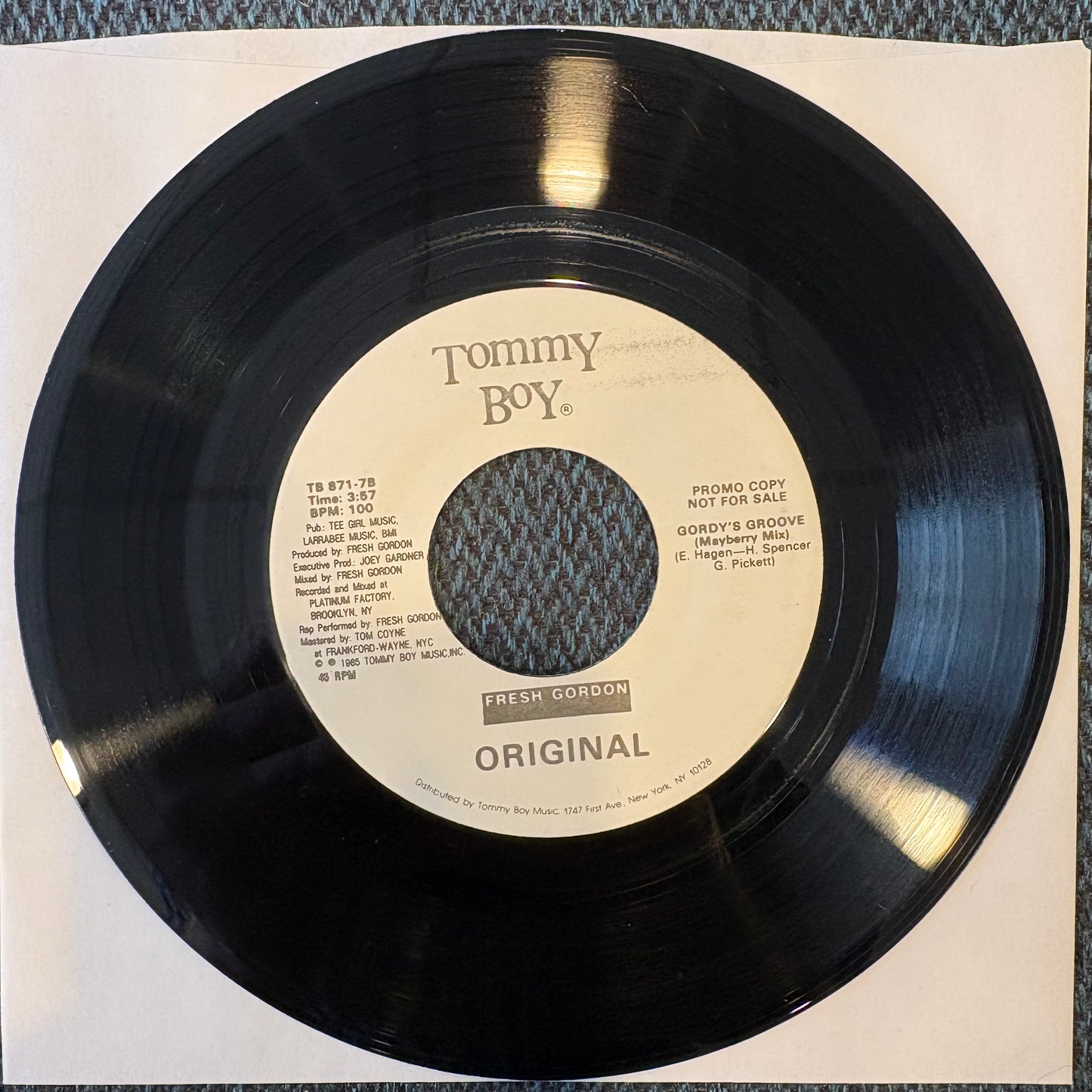 Fresh Gordon, "Gordy's Groove" (Promo 7") [VG Used]