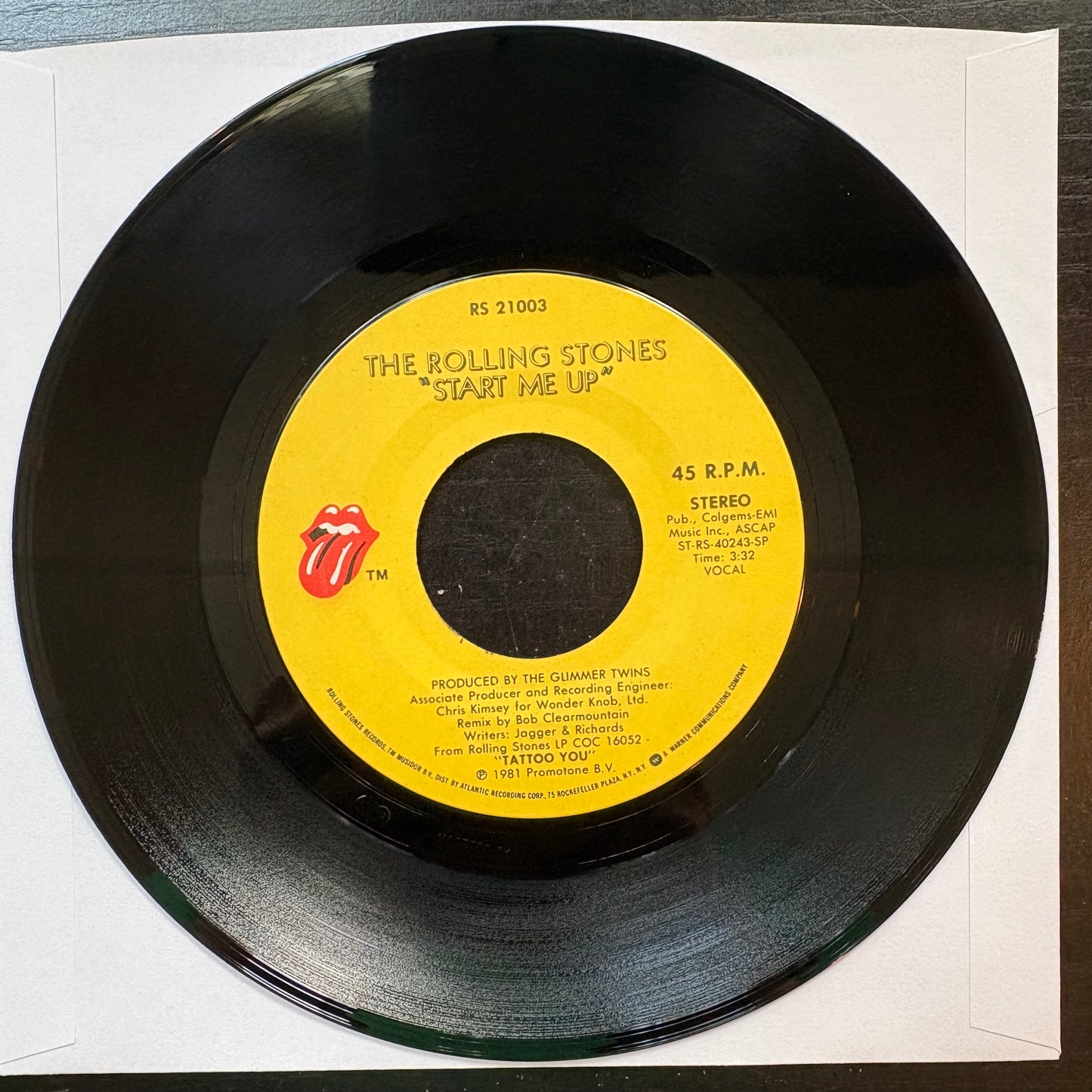 Rolling Stones, "Start Me Up" (7") [VG+ Used]