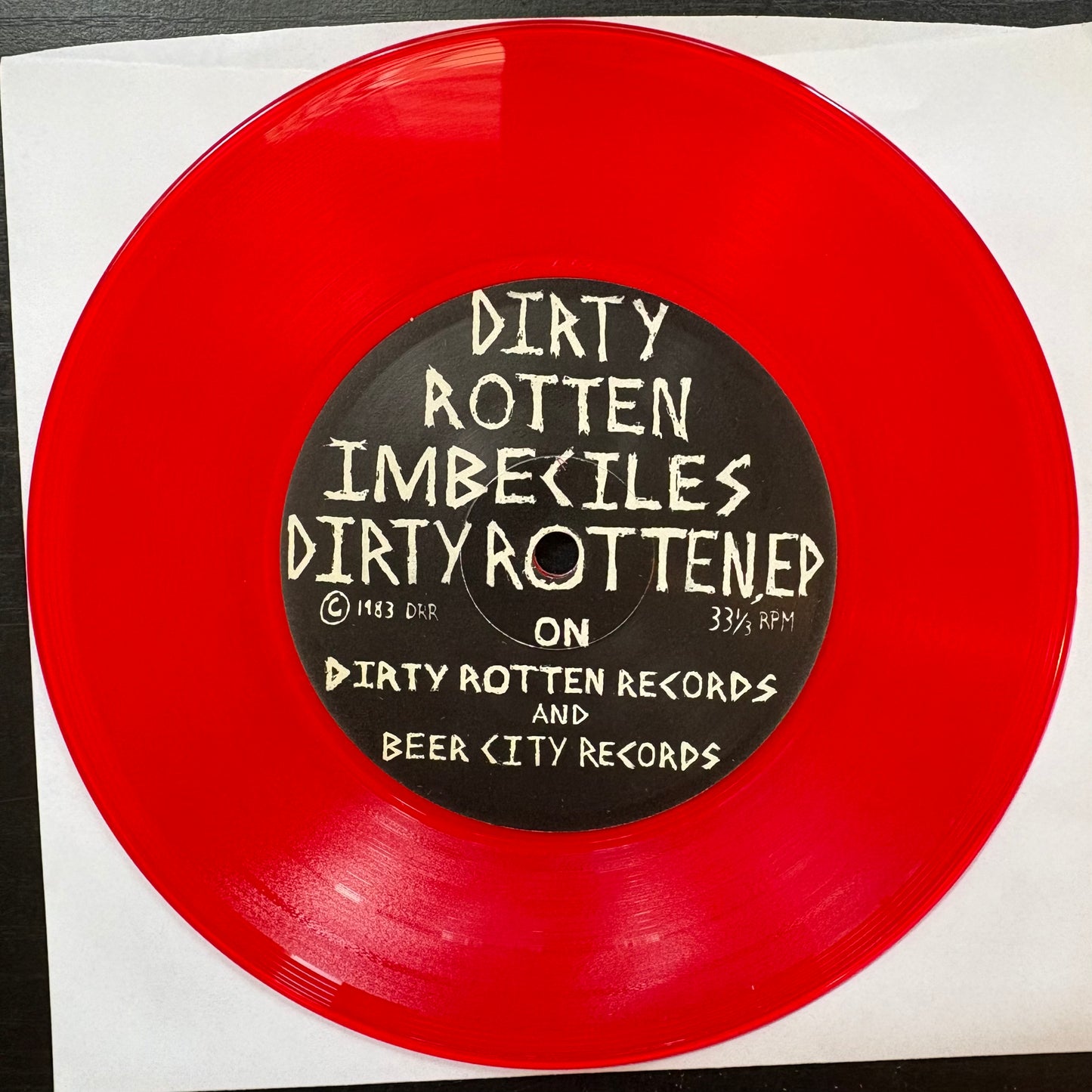 Dirty Rotten Imbeciles, "Dirty Rotten EP" (7") (Red Vinyl) [VG Used]