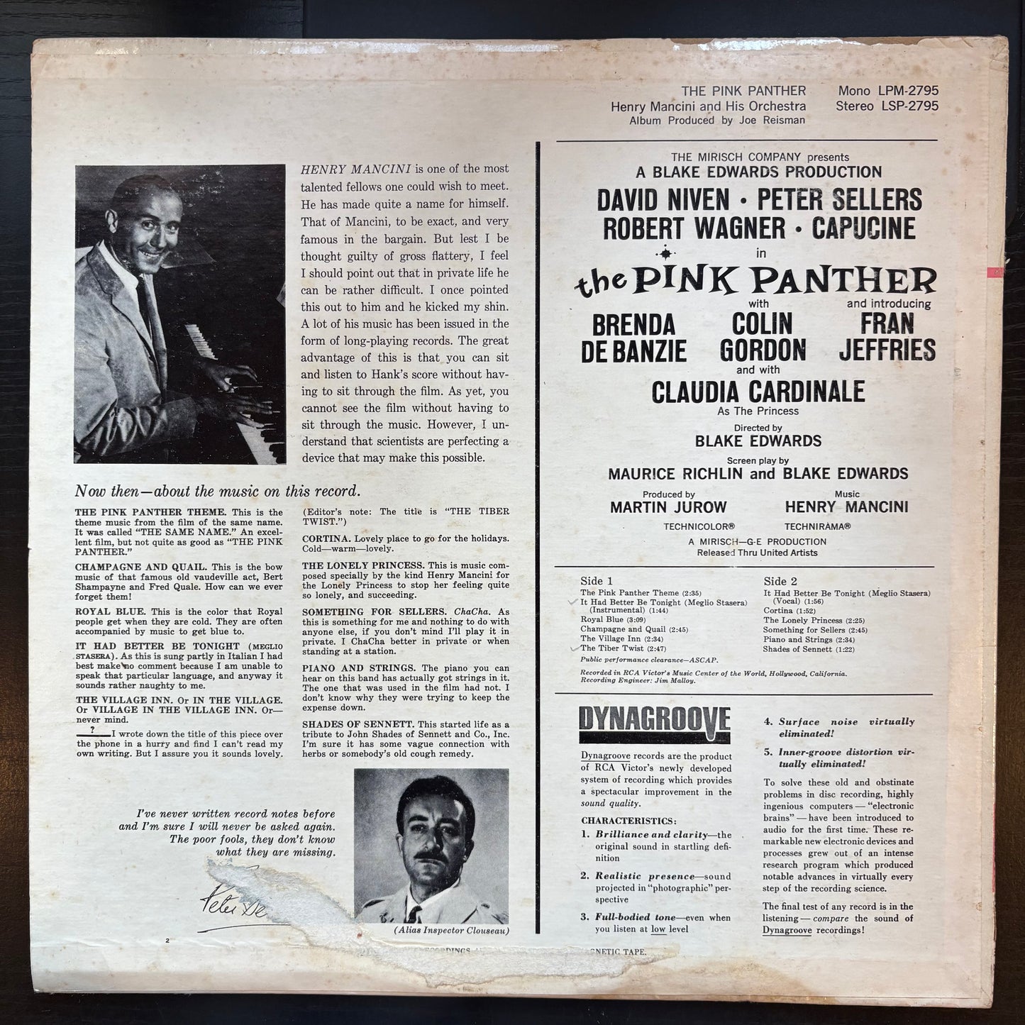 Henry Mancini, "The Pink Panther Soundtrack" (Mono) [VG Used]