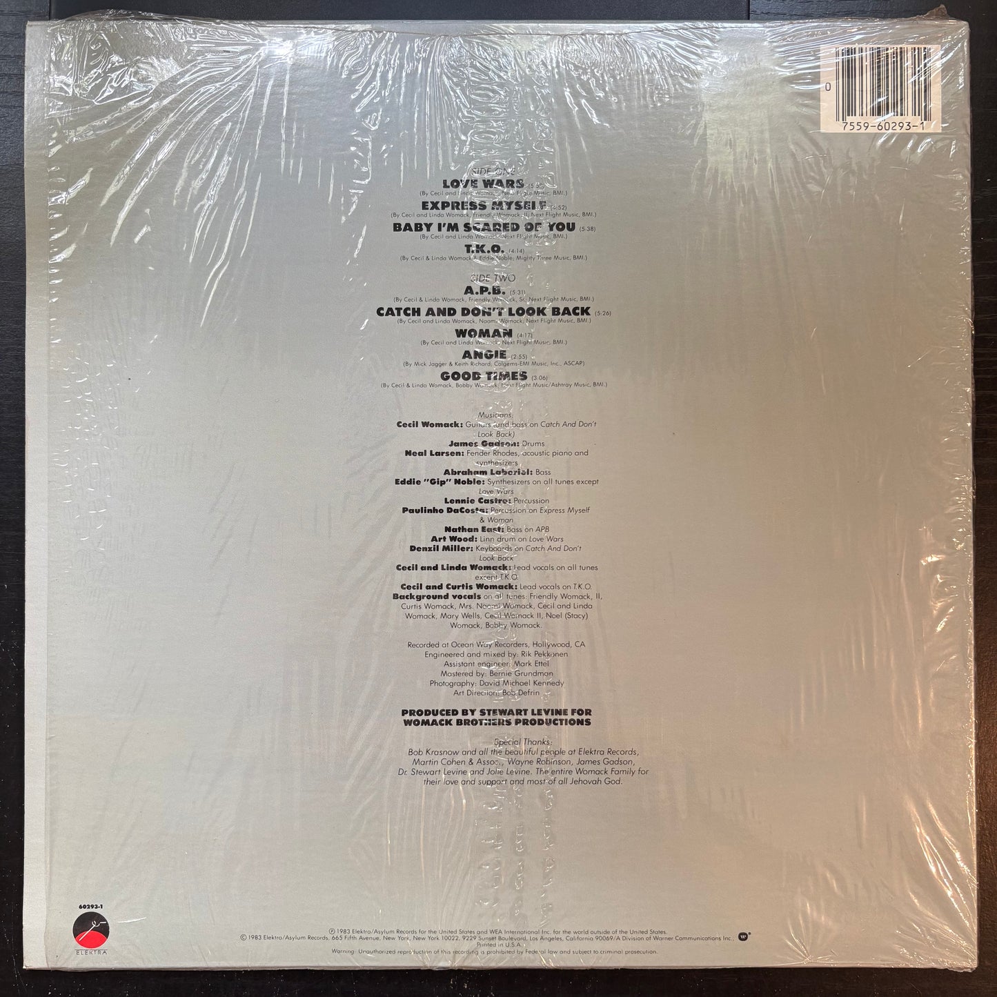 Womack & Womack, "Love Wars" (LP) [VG Used]