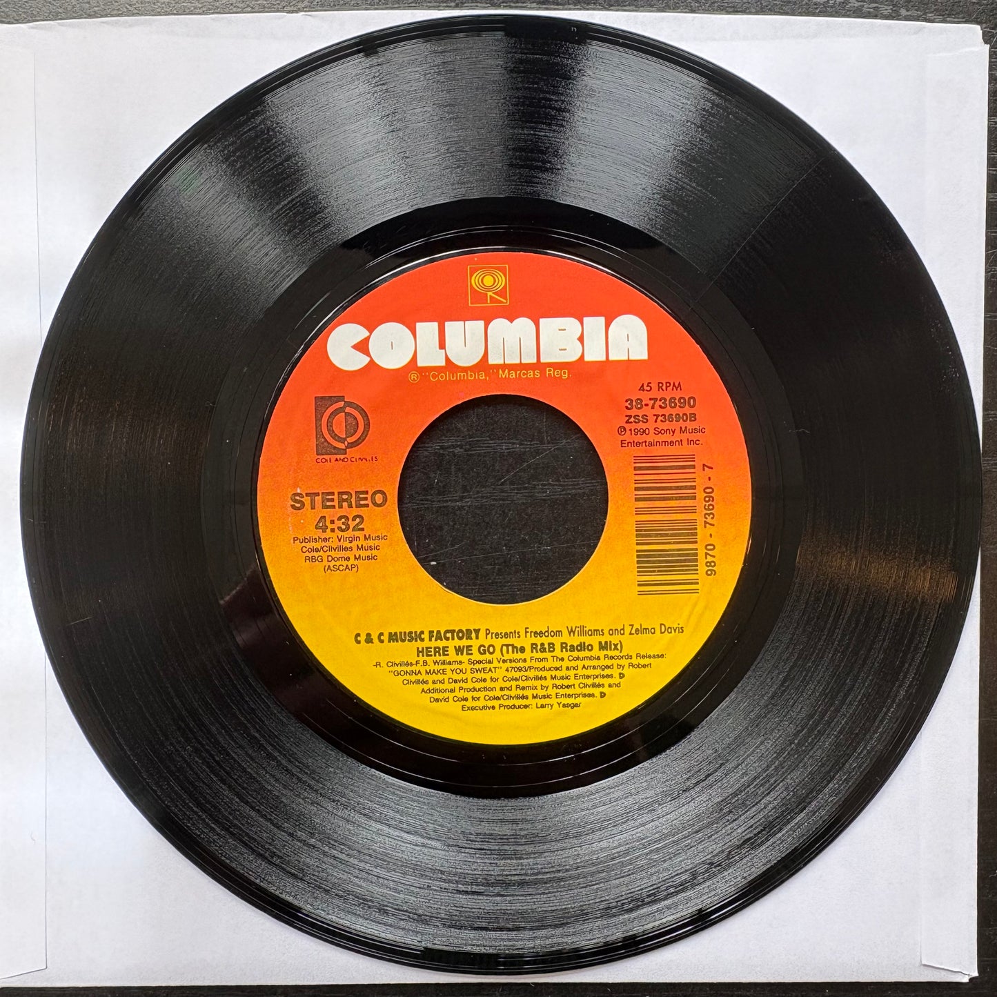C & C Music Factory, "Here We Go" (7") [VG Used]