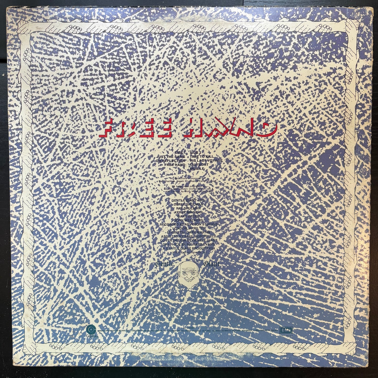 Gentle Giant, "Free Hand" [VG Used]