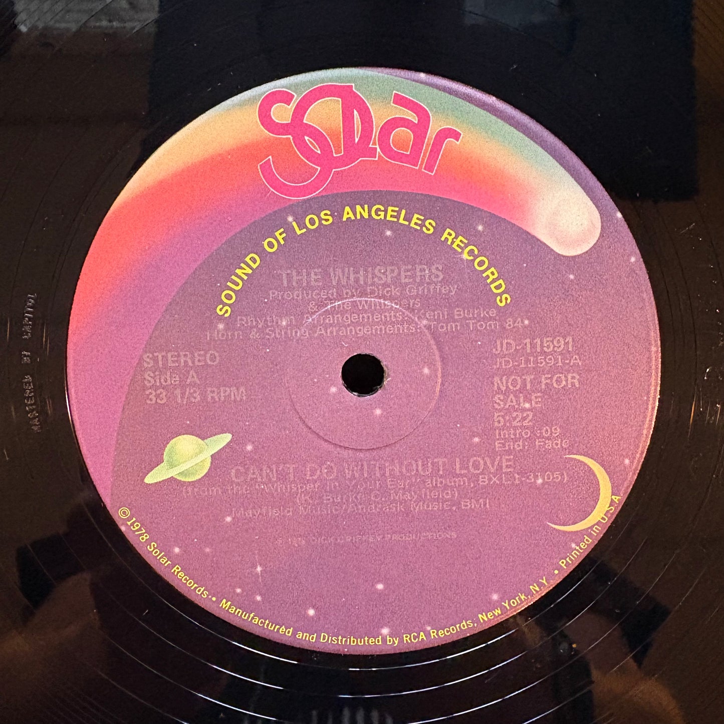 Whispers, "Can't Do Without Love" (Promo 12") [VG+ Used]