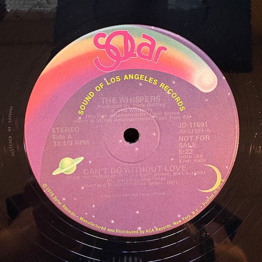 Whispers, "Can't Do Without Love" (Promo 12") [VG+ Used]