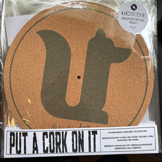 Underdog Records Logo Cork Turntable Platter Mat