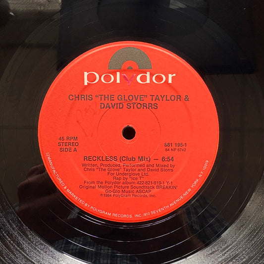 Chris "The Glove" Taylor & David Storrs, "Reckless (Club Mix)" (12") [VG+ Used]