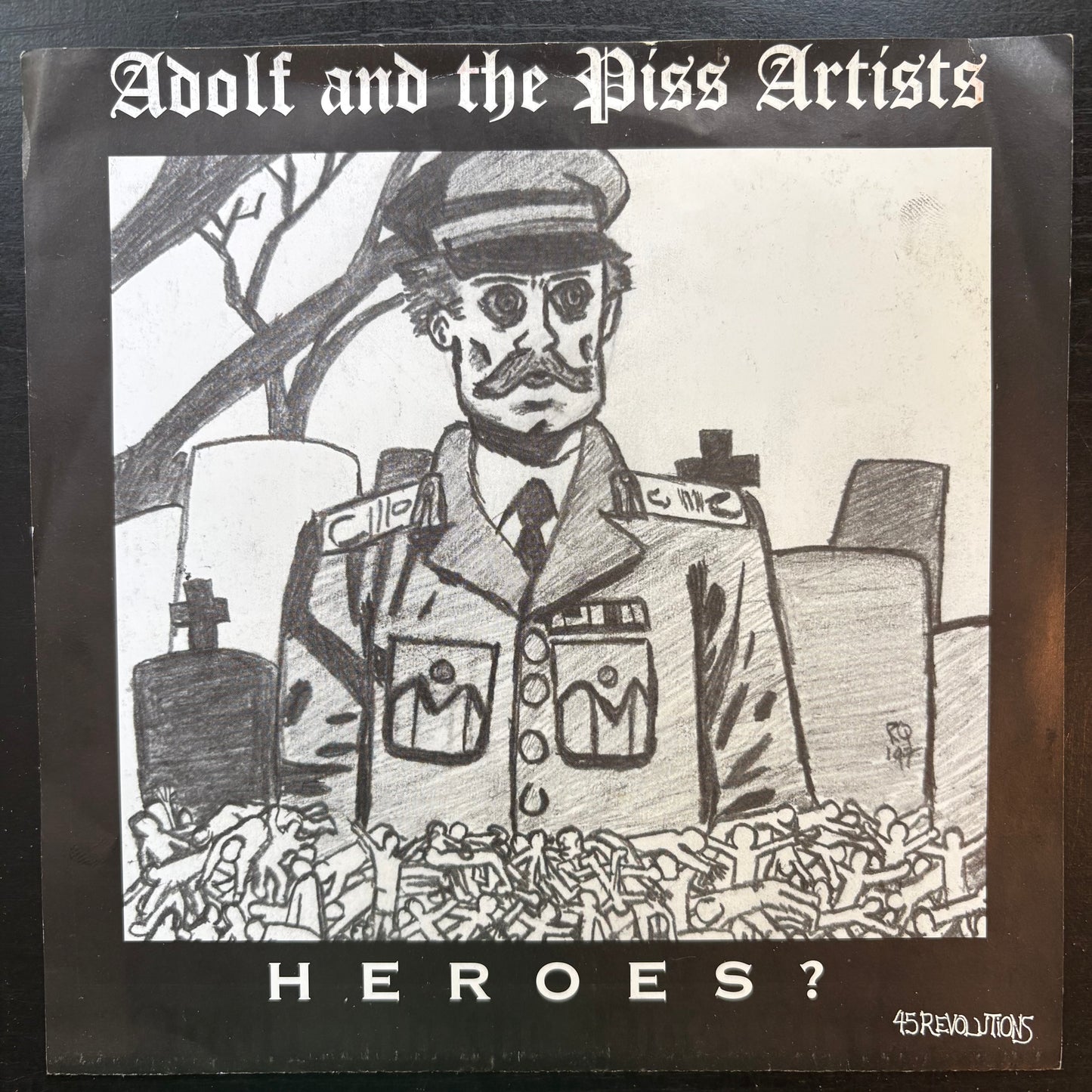Adolf & The Piss Artists, "Heroes?" (7" EP) (Red Vinyl) [VG Used]