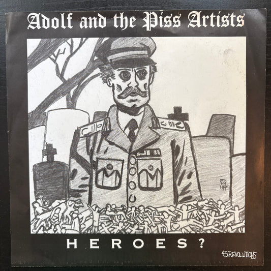 Adolf & The Piss Artists, "Heroes?" (7" EP) (Red Vinyl) [VG Used]