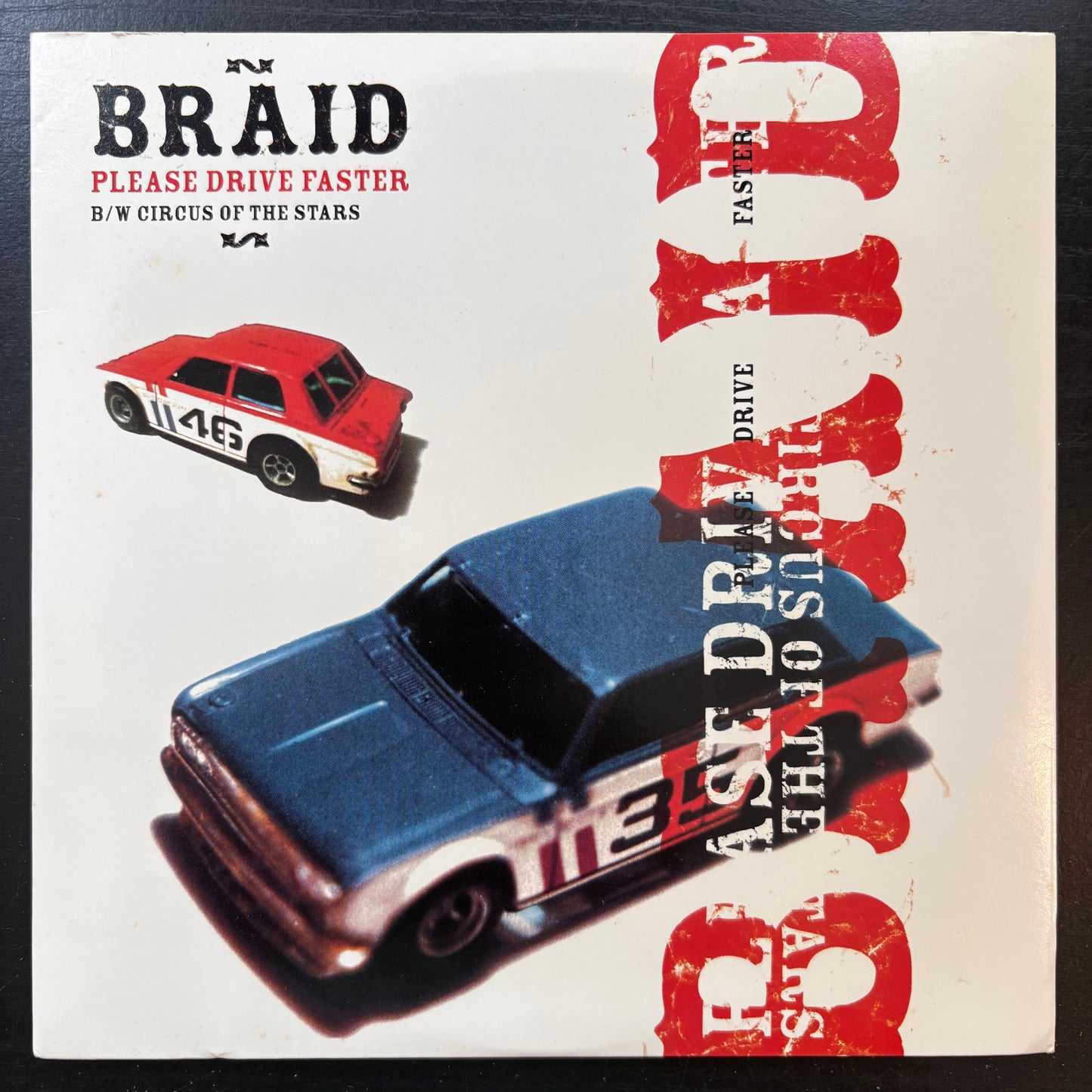 Braid, "Please Drive Faster" (7") (White Vinyl) [VG+ Used]