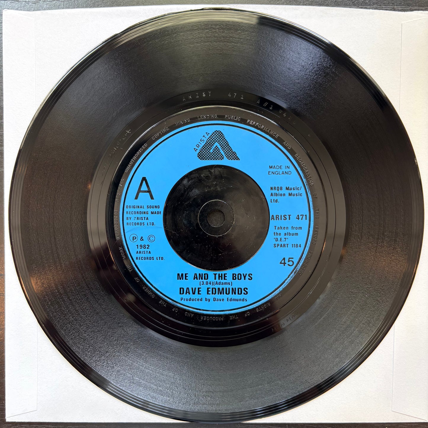 Dave Edmunds, "Me and the Boys" (7") [VG+ Used]
