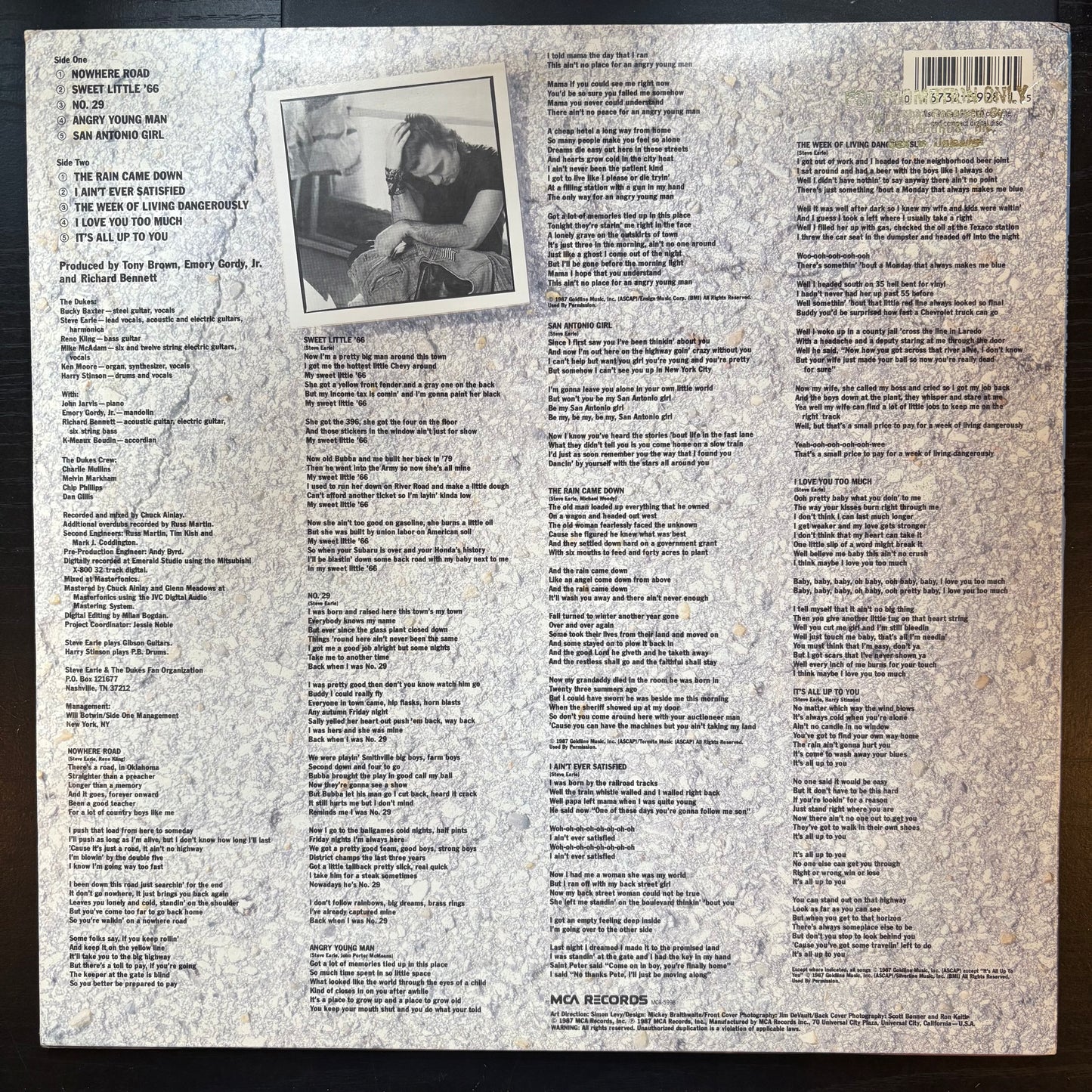 Steve Earle & The Dukes, "Exit 0" [EX Used]