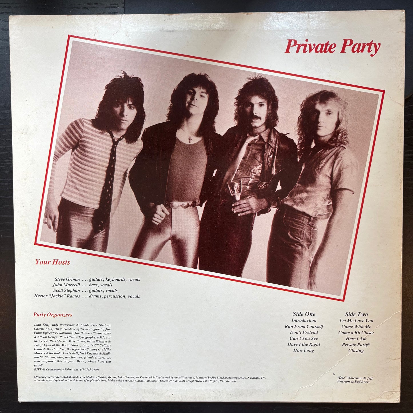 Bad Boy, "Private Party" [VG Used]