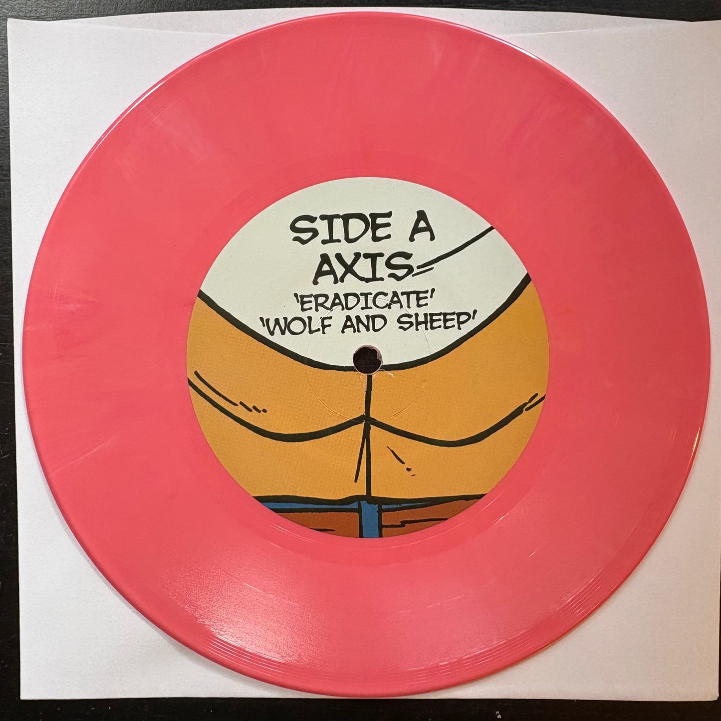 Axis / Self Defense Family, "Least Violent Time in Human History" (7") (Pink Vinyl) [VG Used]
