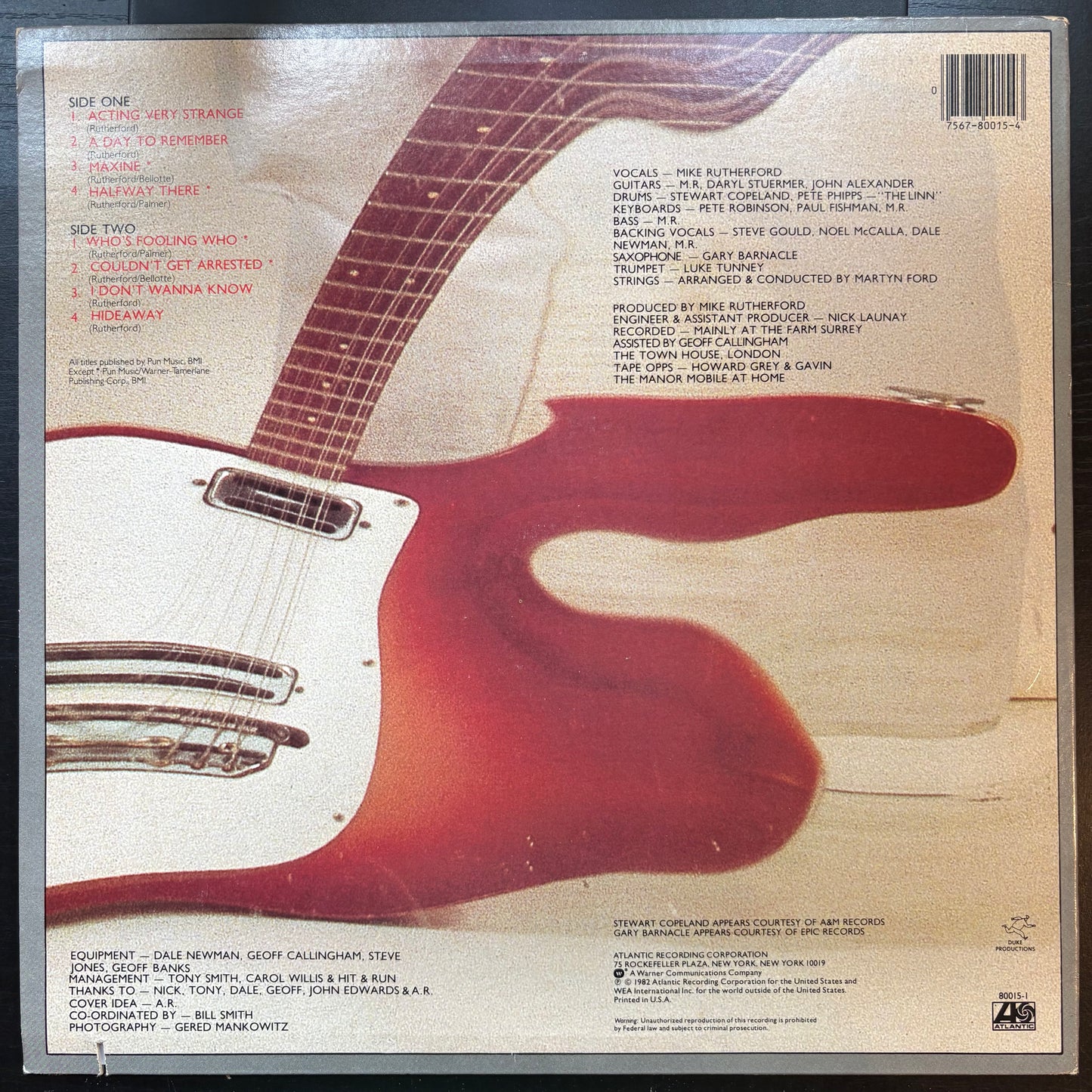 Mike Rutherford, "Acting Very Strange" [VG+ Used]