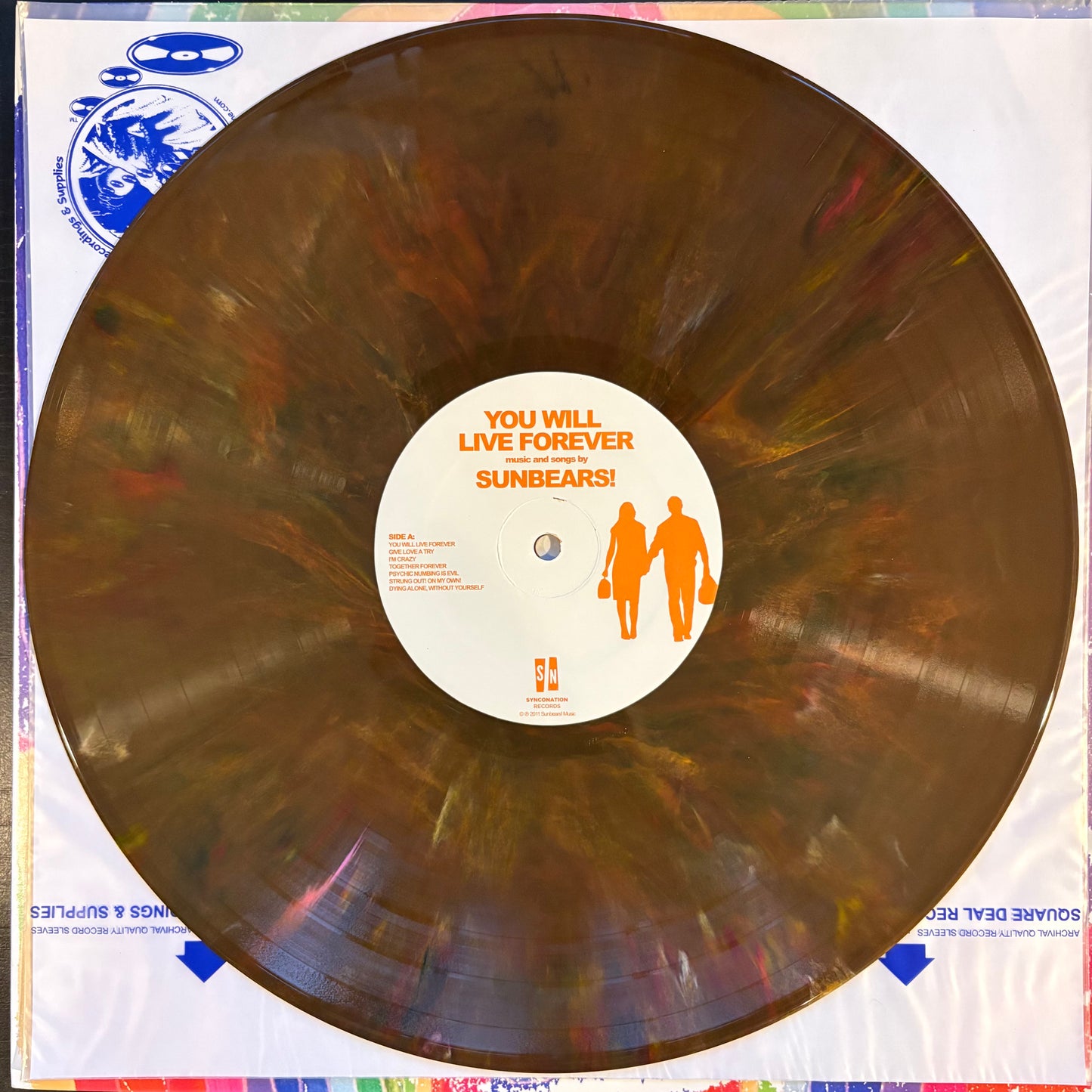 Sunbears!, "You Will Live Forever" (Signed / Brown Marbled Vinyl) [VG Used]