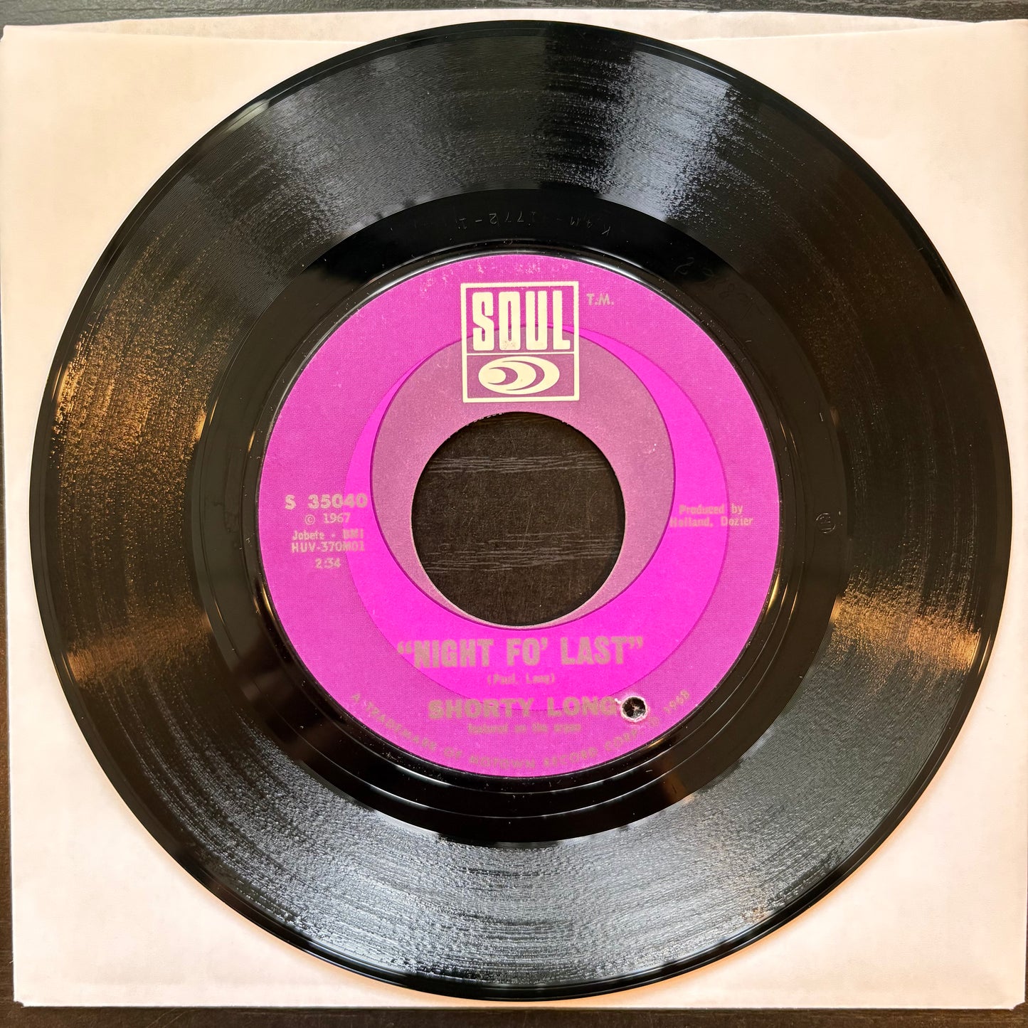 Shorty Long, "Night fo' Last" (7") [VG+ Used]