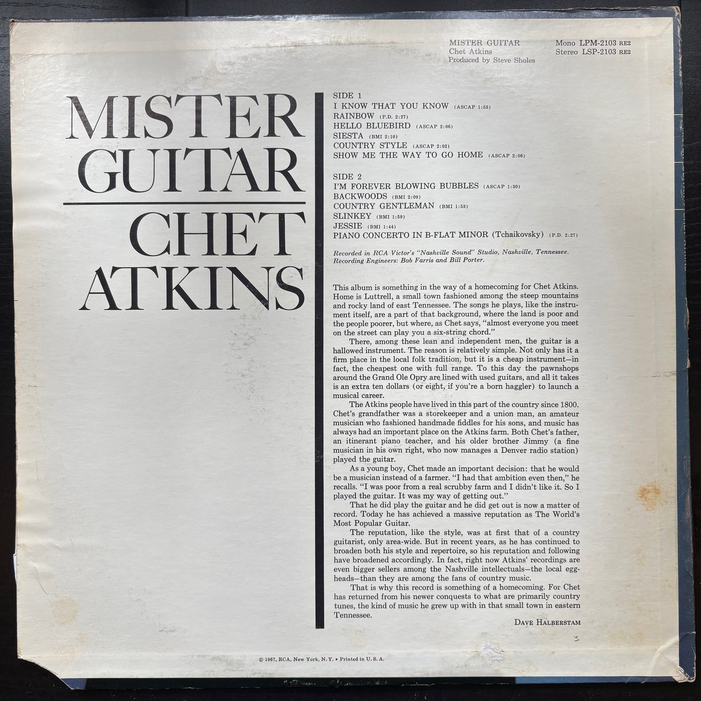 Chet Atkins, "Mister Guitar" [VG Used]