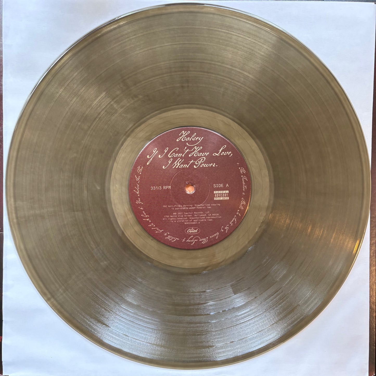 Halsey, "If I Can't Have Love, I Want Power" (Grey Transparent Vinyl) [VG Used]