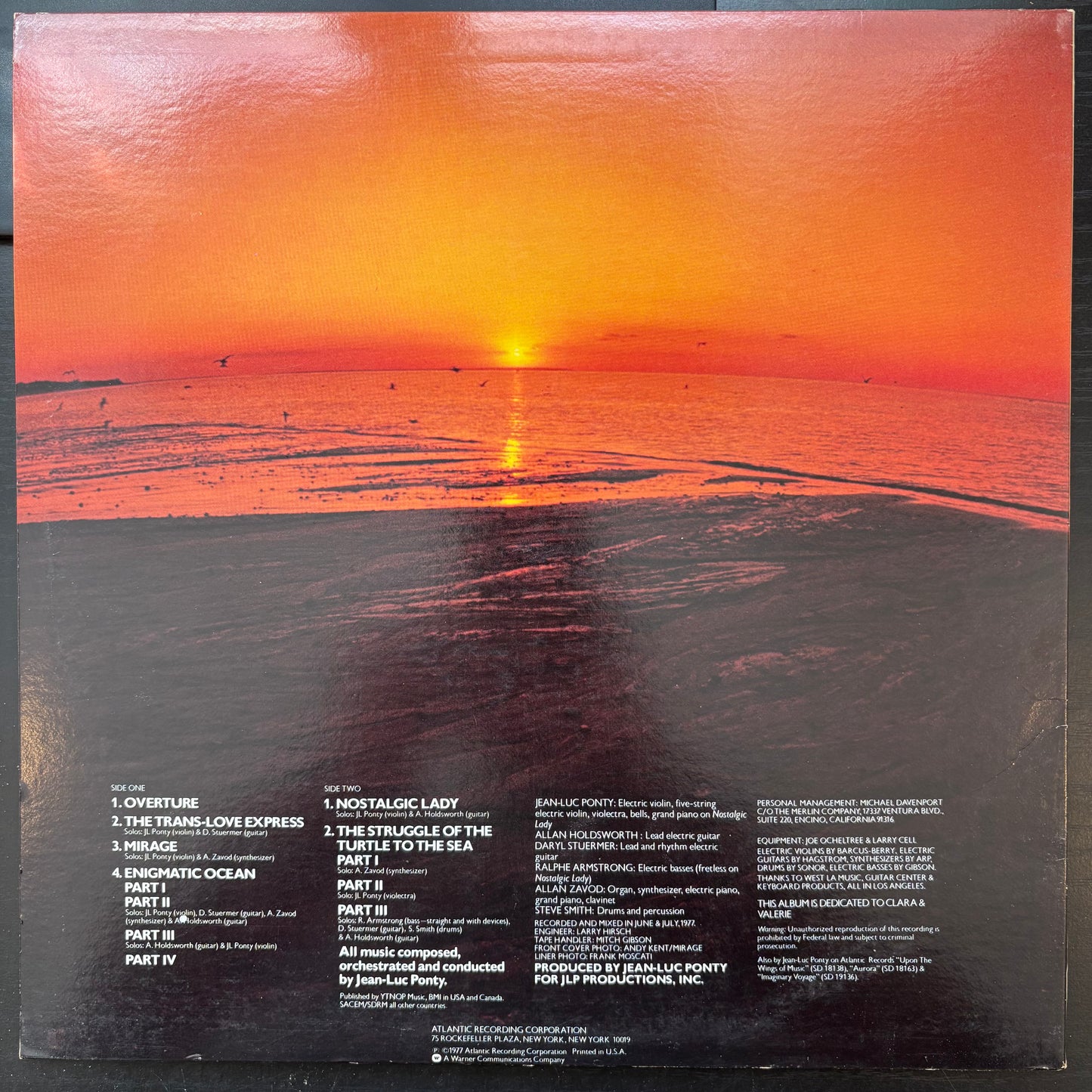 Jean-Luc Ponty, "Enigmatic Ocean" [VG Used]