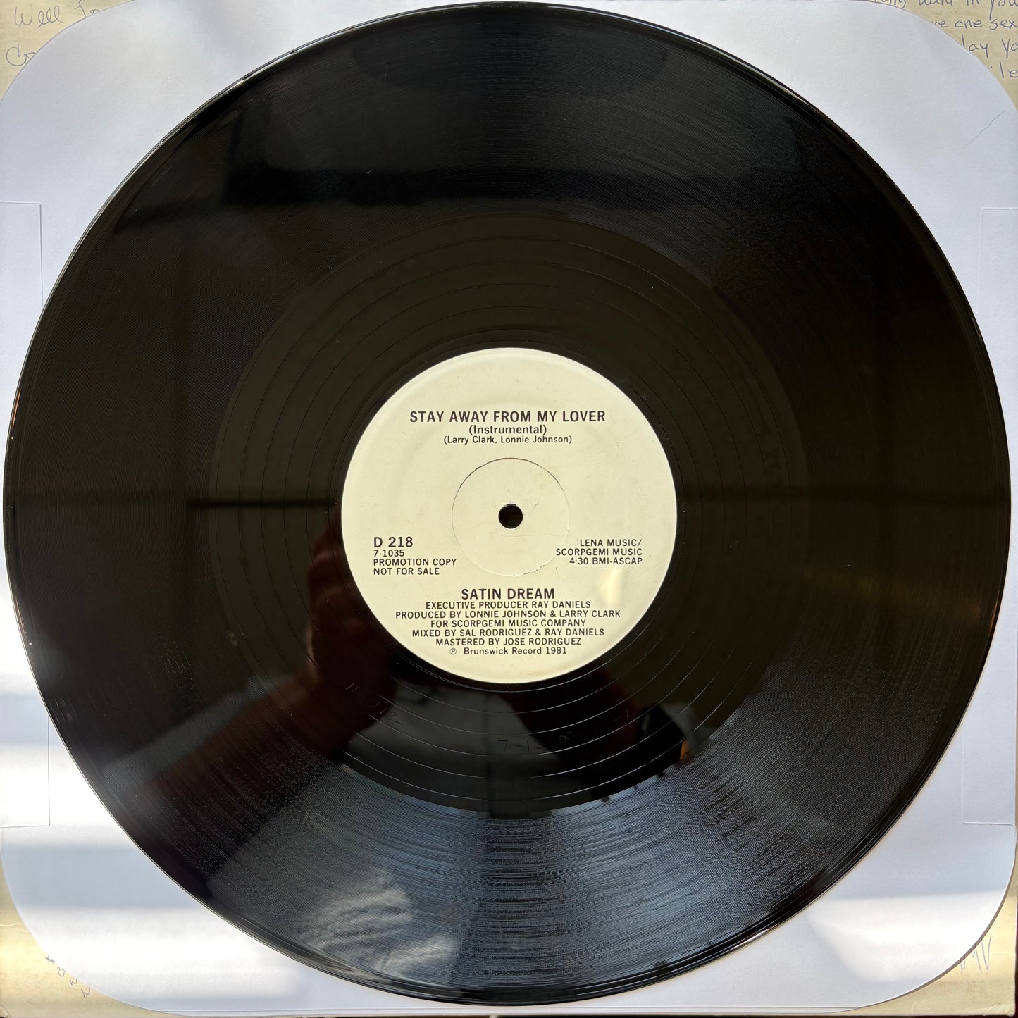 Satin Dream, "Stay Away From My Lover" (Promo 12") [VG Used]