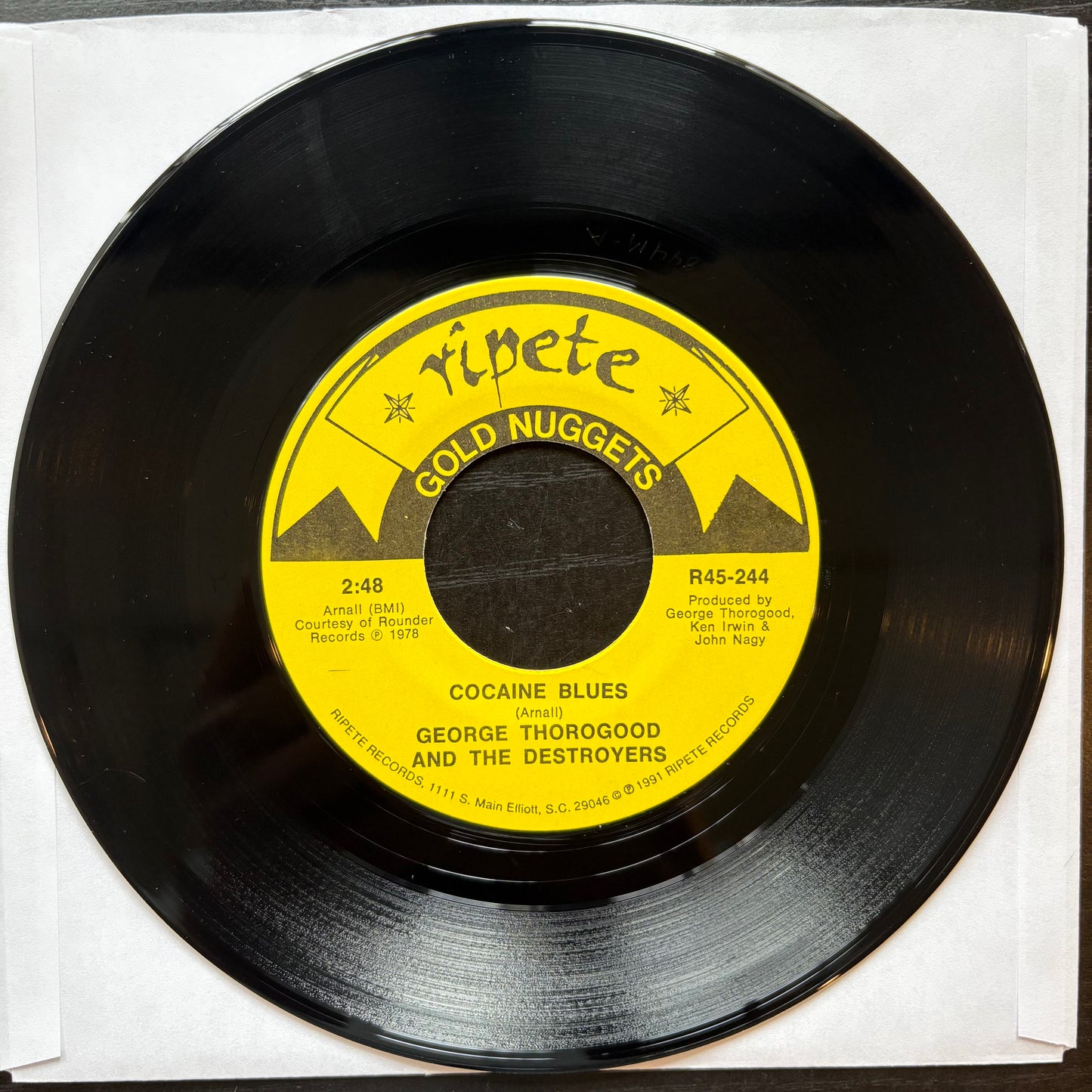 George Thorogood & The Destroyers, "Move It On Over" (7") [VG+ Used]