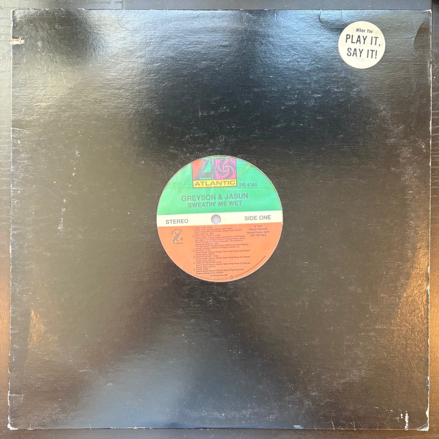 Greyson & Jasun, "Sweatin' Me Wet" (Promo) [VG- Used]