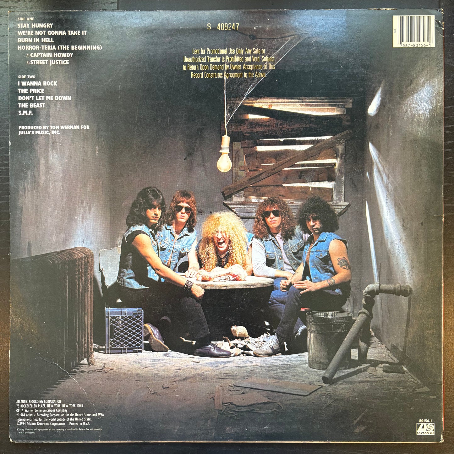 Twisted Sister, "Stay Hungry" (Promo) [VG Used]