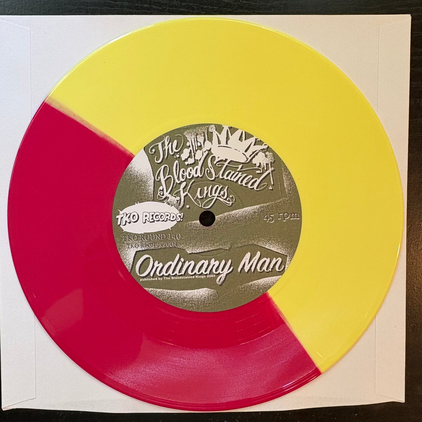 Blood Stained Kings / The Radicts, "Split" (7") (Red & Yellow Vinyl) [VG+ Used]