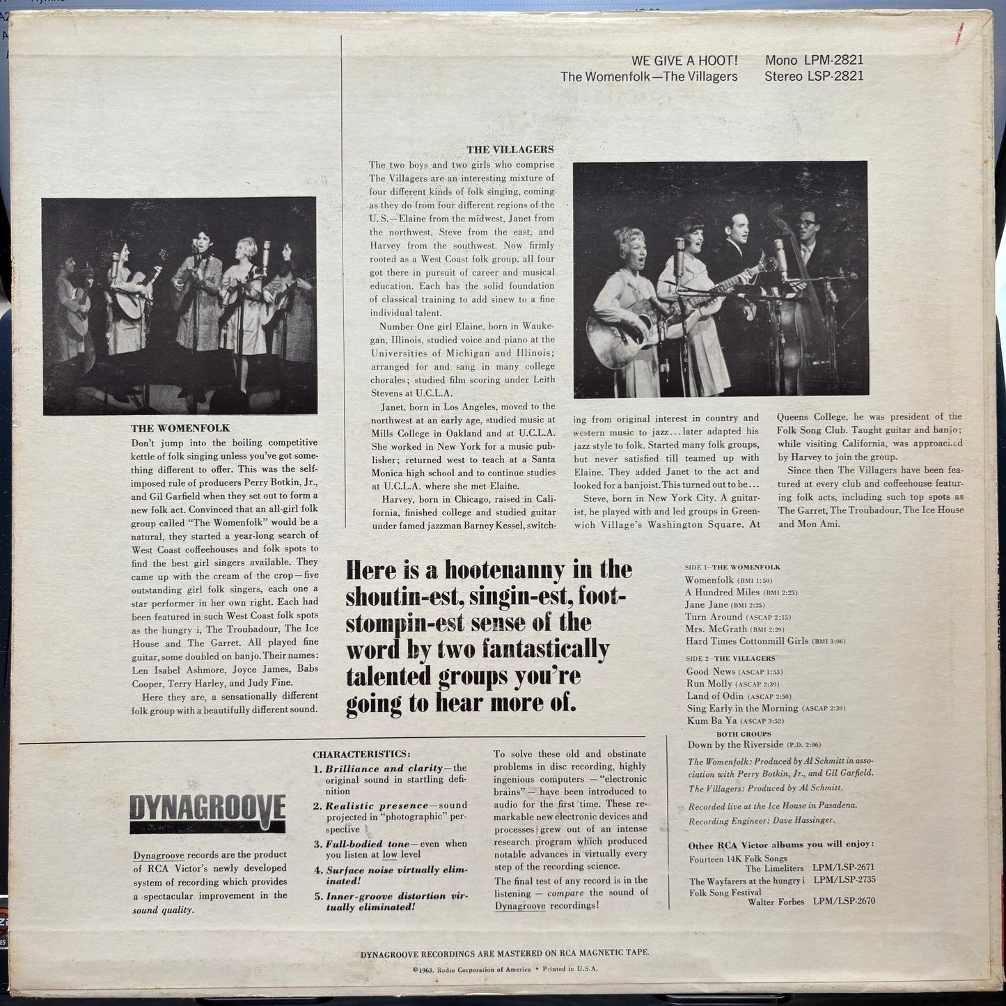 Womenfolk / The Villagers, "We Give a Hoot!" [VG Used]