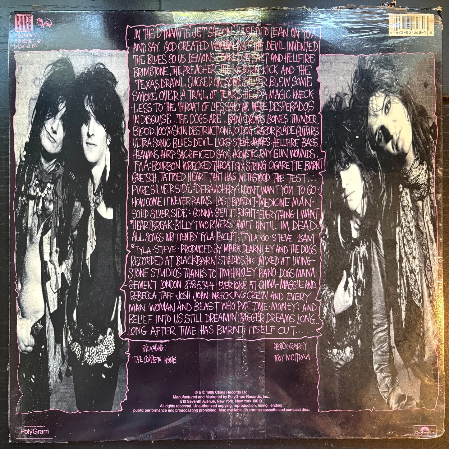 Dogs D'Amour, "In the Dynamite Jet Saloon" (Green Vinyl) [VG- Used]