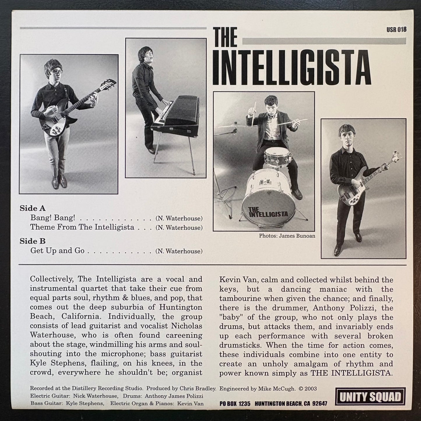 Intelligista, "Bang! Bang!" (7") (White Vinyl) [VG Used]