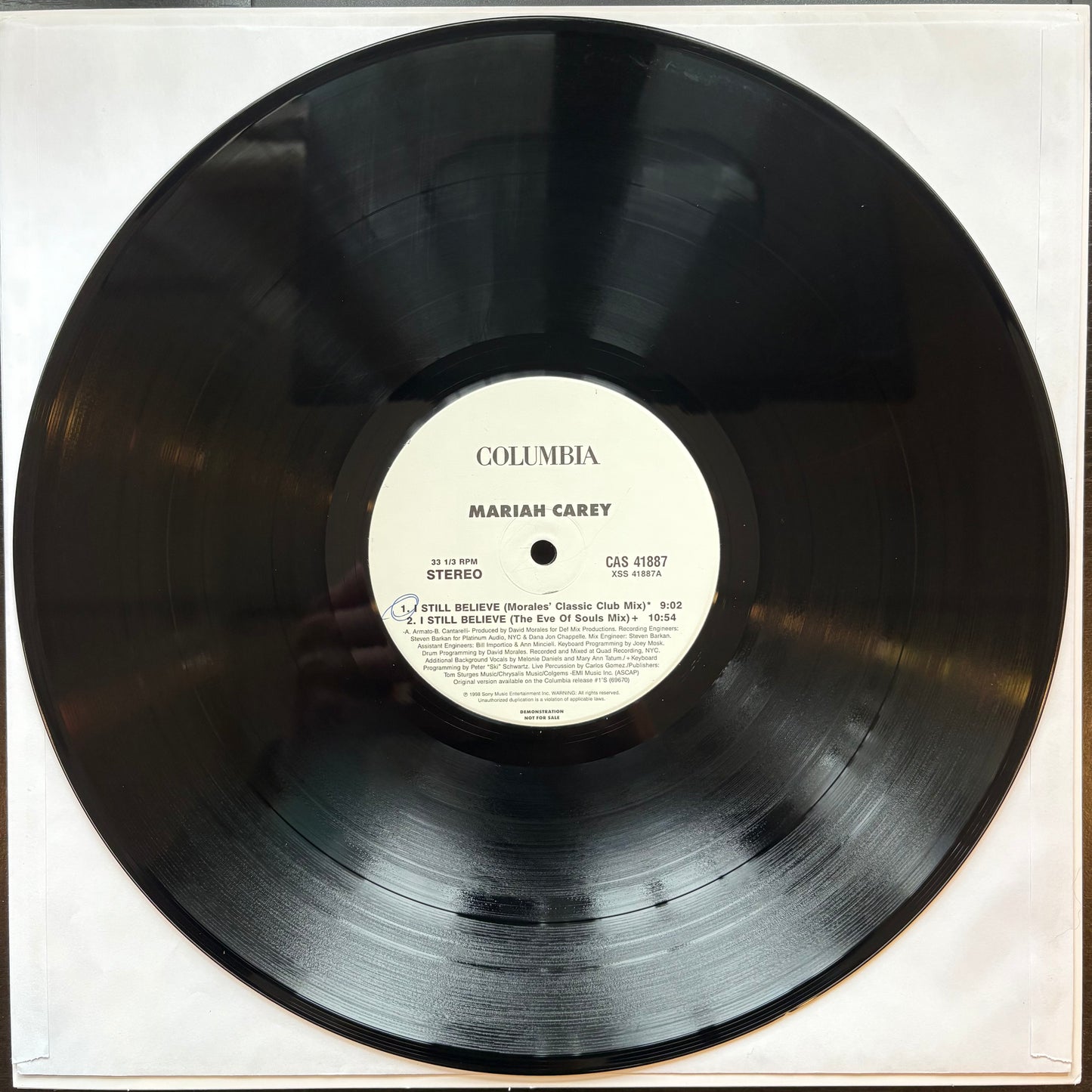 Mariah Carey, "I Still Believe" (Promo 12") [VG Used]