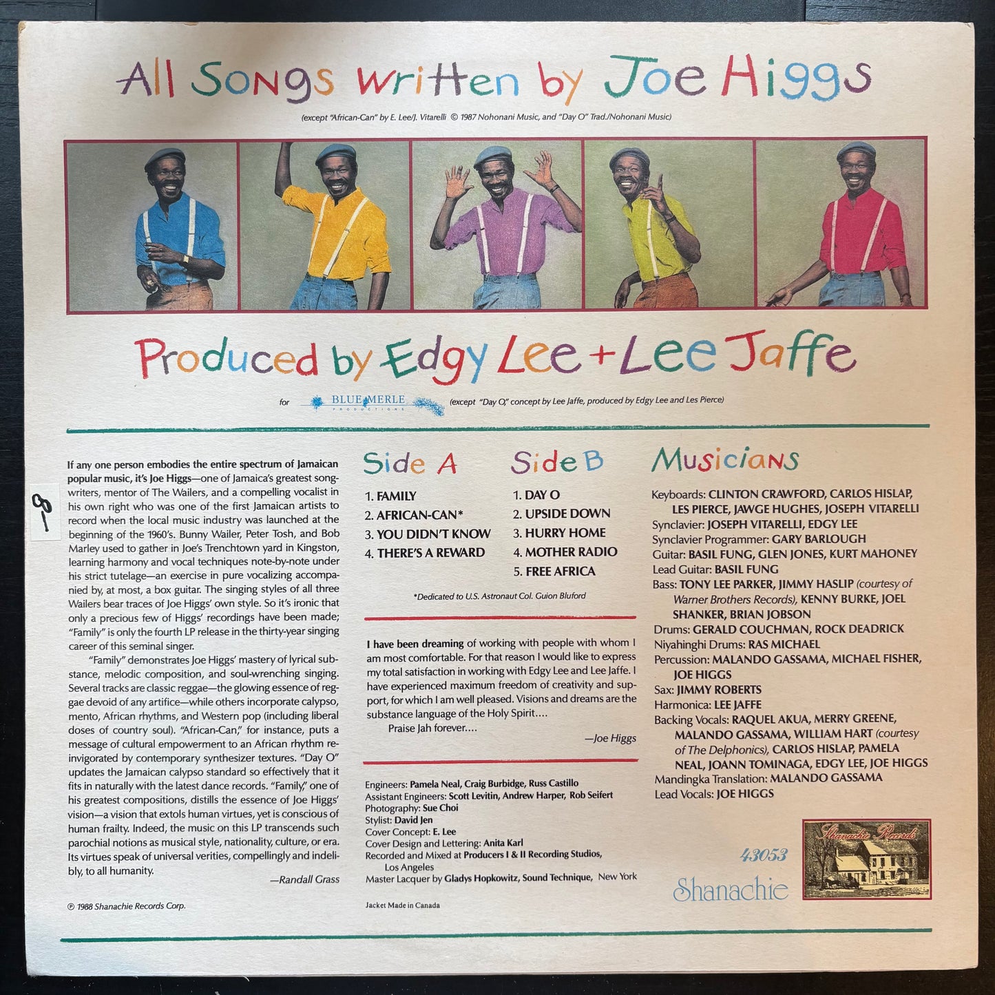 Joe Higgs, "Family" (LP) [VG Used]
