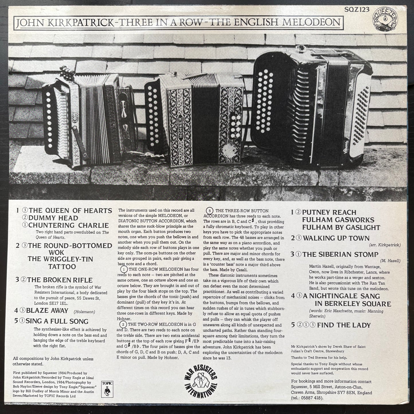 John Kirkpatrick, "Three in a Row - The English Melodeon" [EX Used]