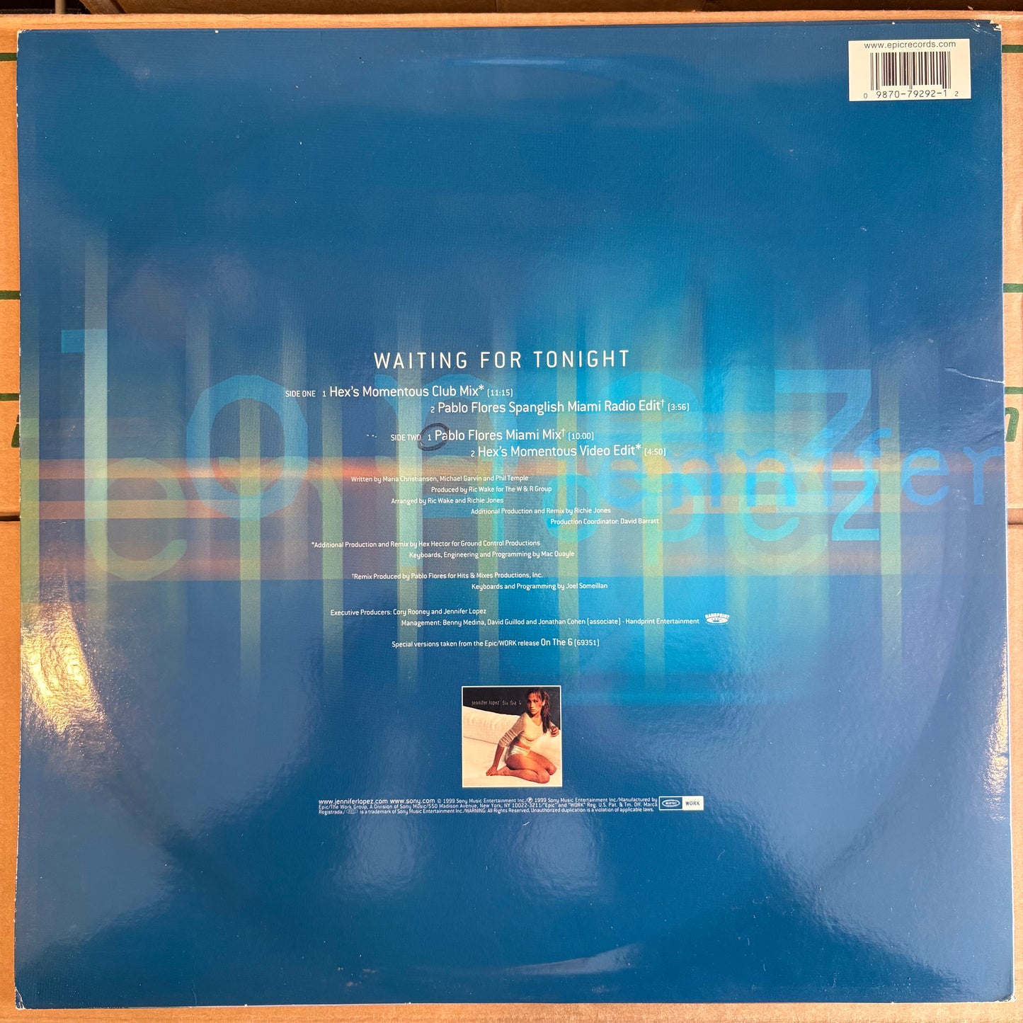 Jennifer Lopez, "Waiting for Tonight" (12") [VG Used]