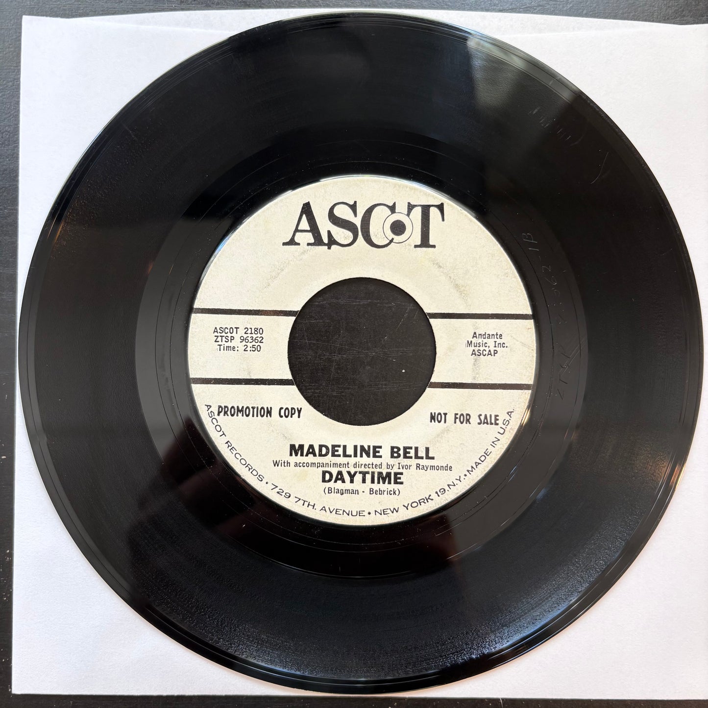 Madeline Bell, "Don't Cry My Heart" (7") (Promo) [VG Used]