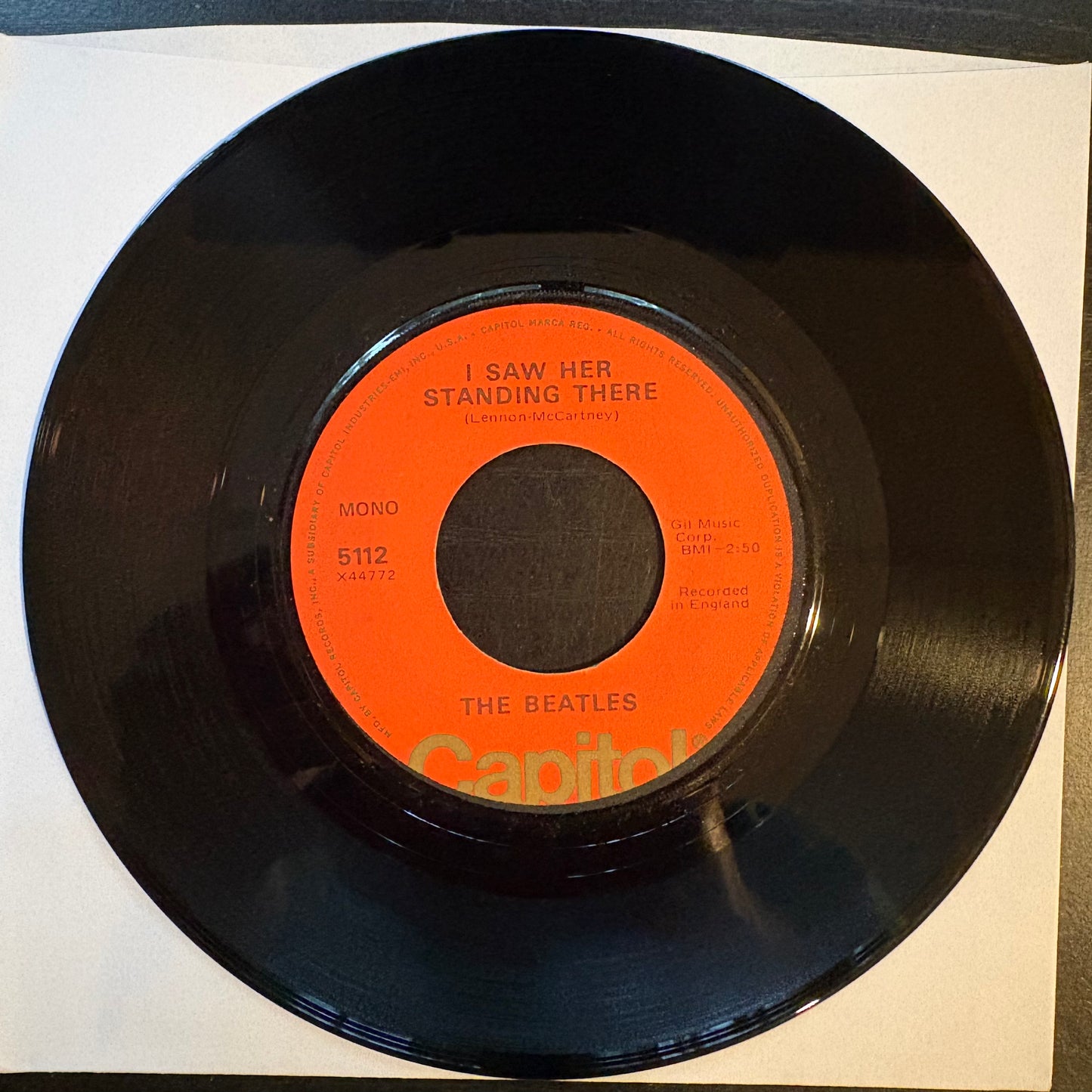 Beatles, "I Want to Hold Your Hand" (7") (Mono) [VG+ Used]