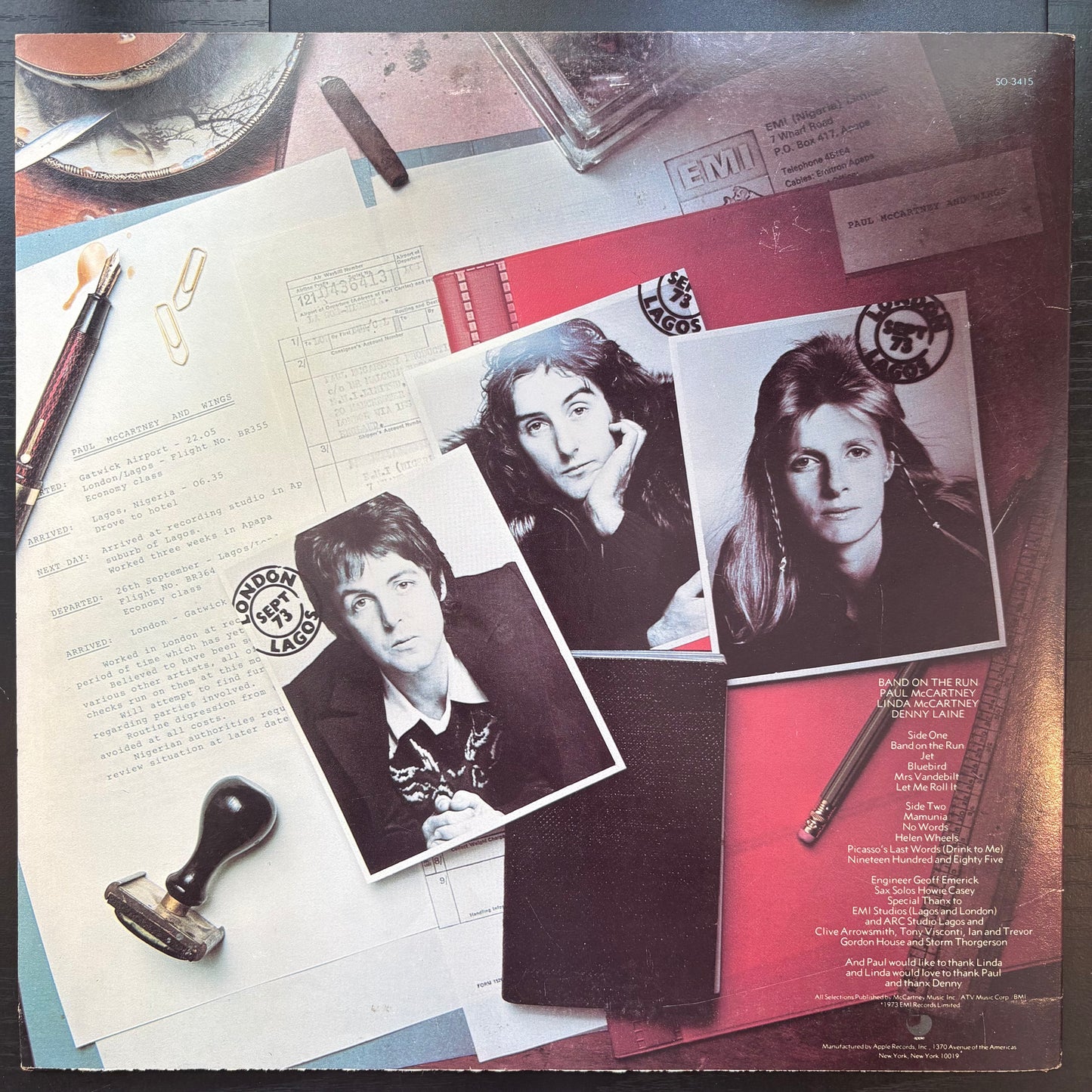 Paul McCartney & Wings, "Band on the Run" [VG- Used]