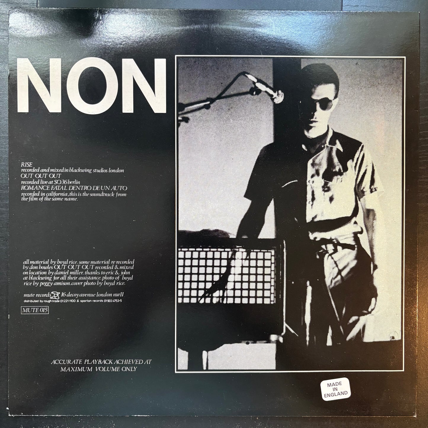 NON, "Rise" (12") [VG+ Used]