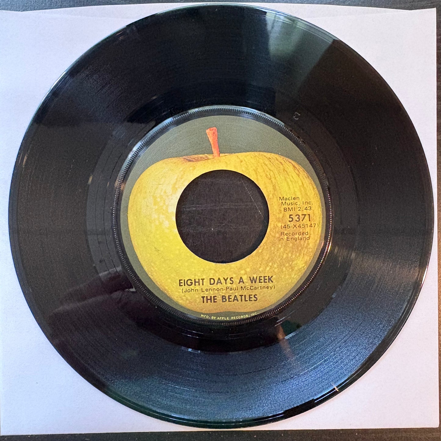 Beatles, "Eight Days a Week" (7") (Mono) [VG Used]