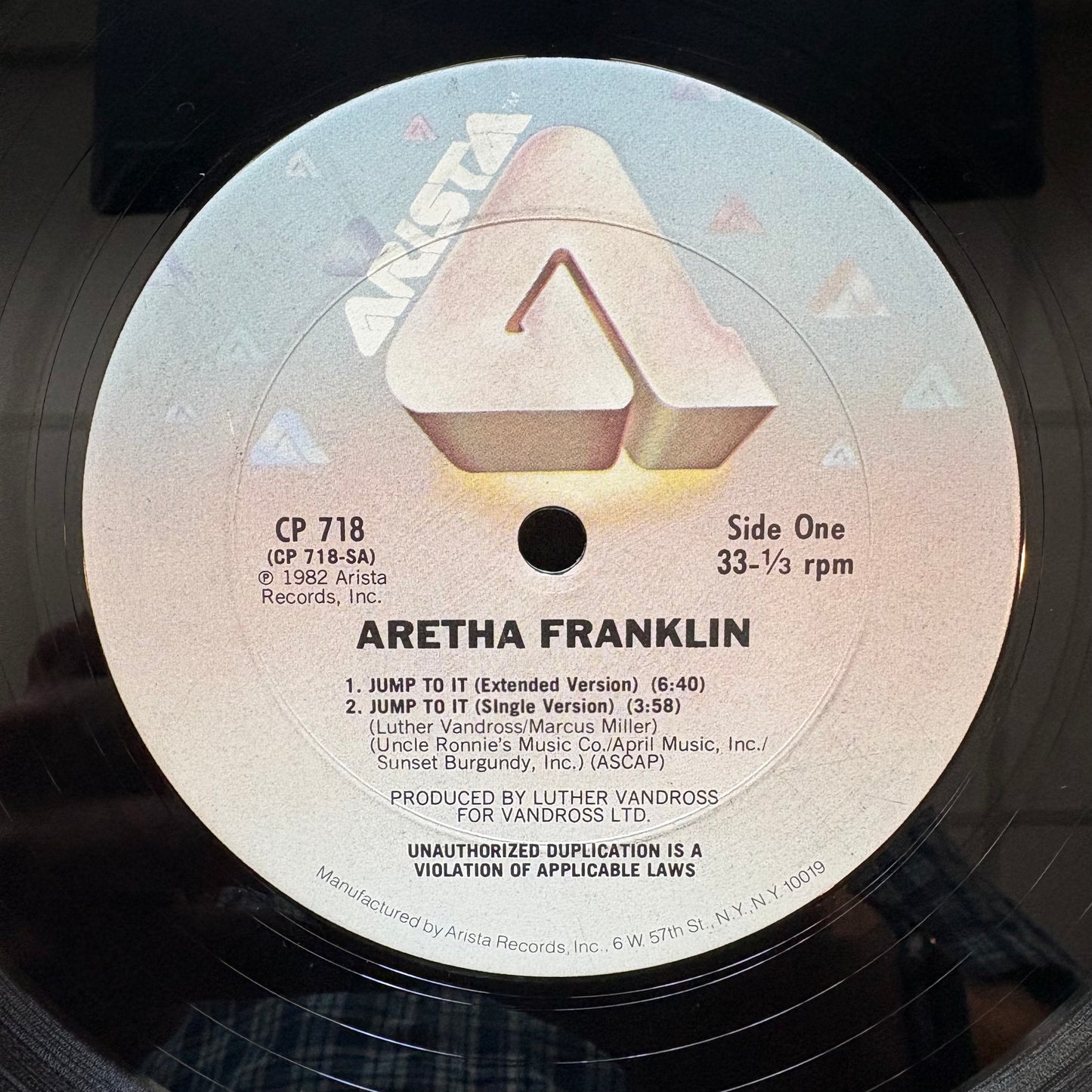 Aretha Franklin, "Jump To It (Extended Version)" (12") [VG+ Used]