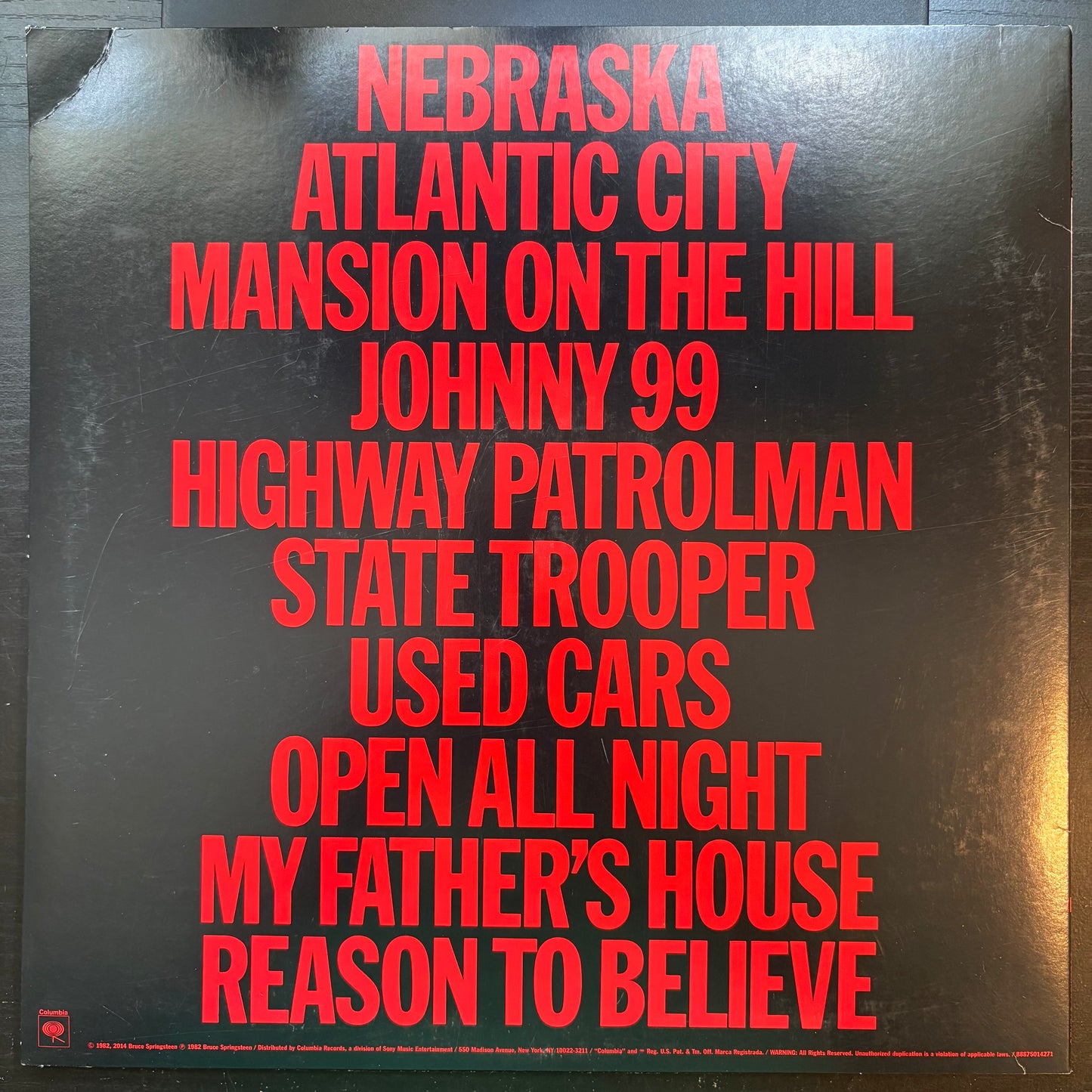 Bruce Springsteen, "Nebraska" (180 Gram) [VG Used]