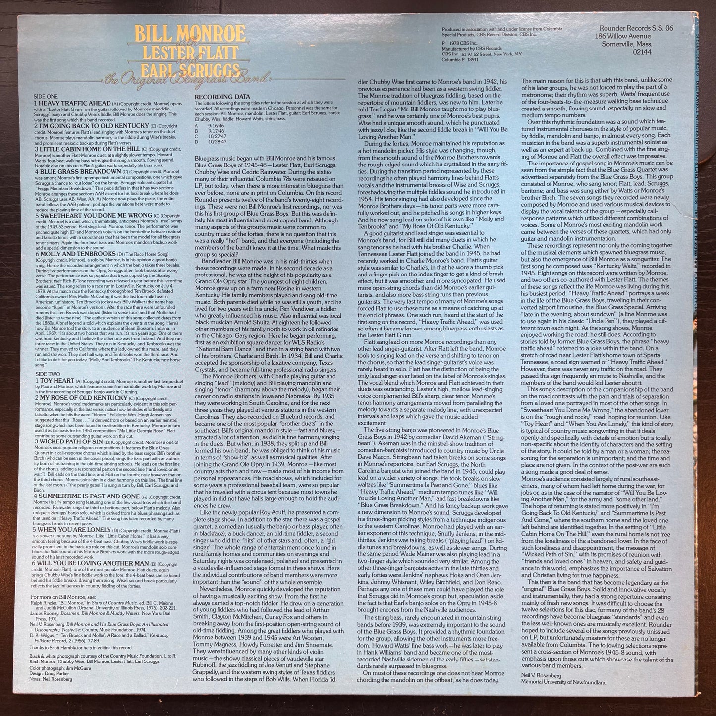 Bill Monroe with Lester Flatt & Earl Scruggs, "The Original Bluegrass Band" [VG Used]