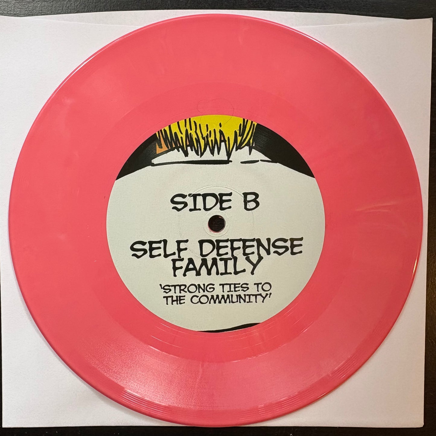 Axis / Self Defense Family, "Least Violent Time in Human History" (7") (Pink Vinyl) [VG Used]