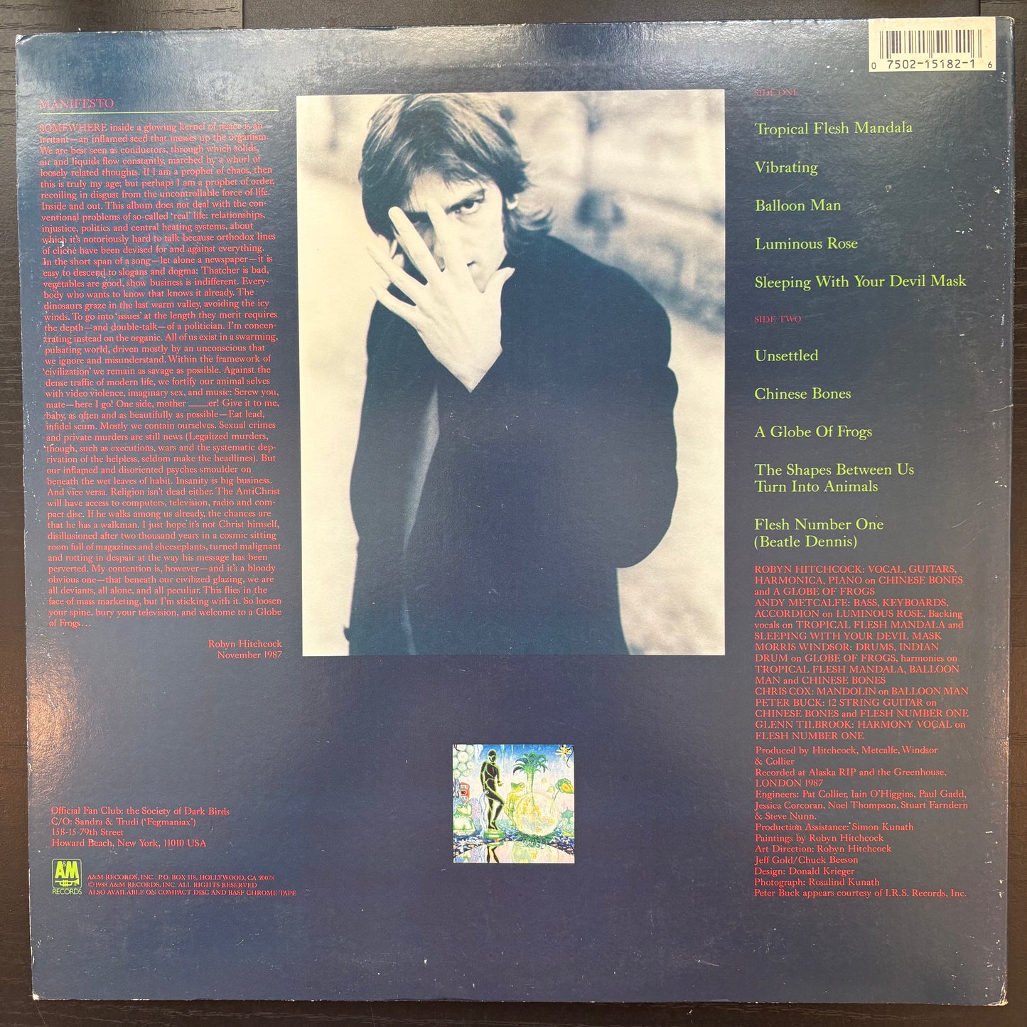 Robyn Hitchcock & The Egyptians, "Globe of Frogs" [VG Used]