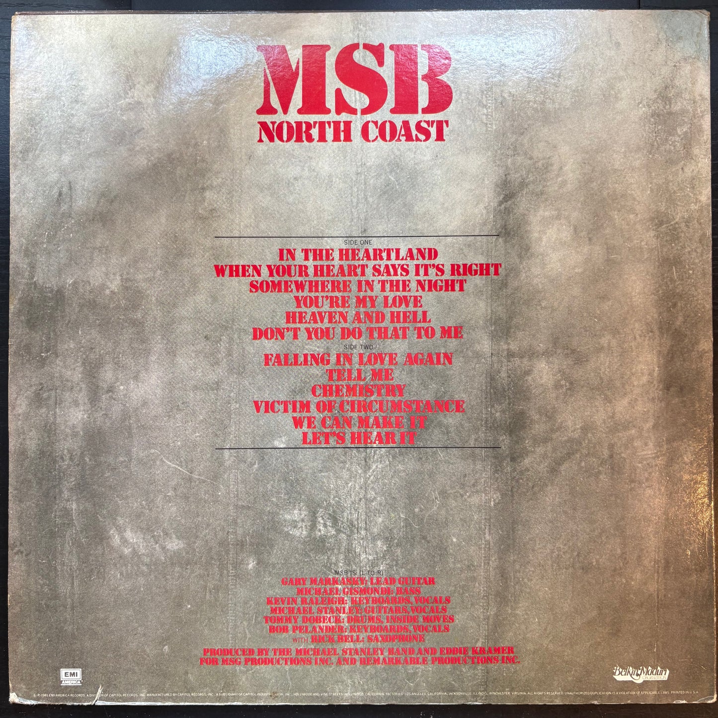 Michael Stanley Band, "North Coast" [VG Used]