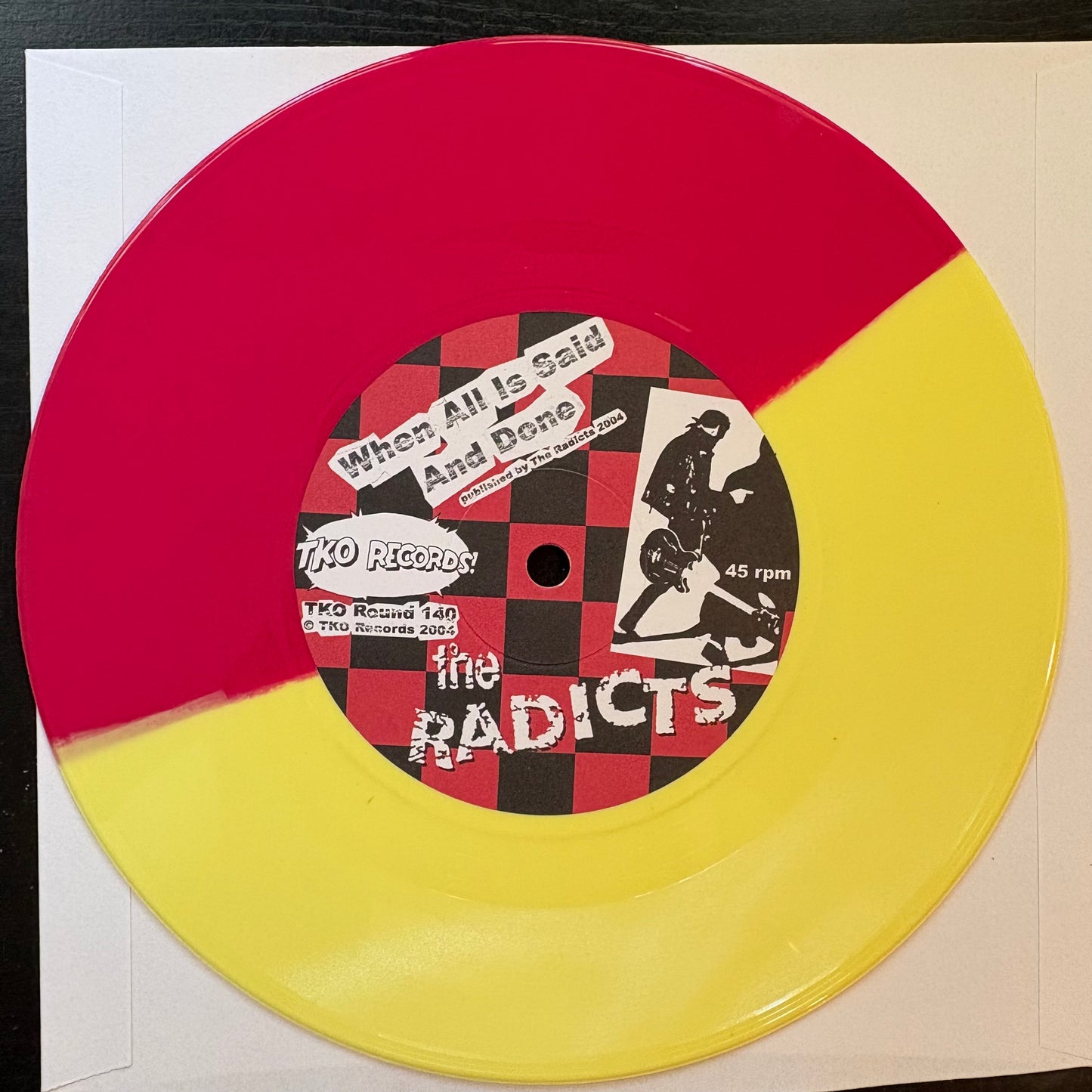 Blood Stained Kings / The Radicts, "Split" (7") (Red & Yellow Vinyl) [VG+ Used]