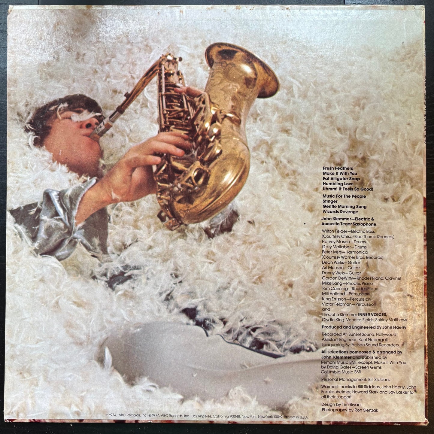John Klemmer, "Fresh Feathers" [VG+ Used]