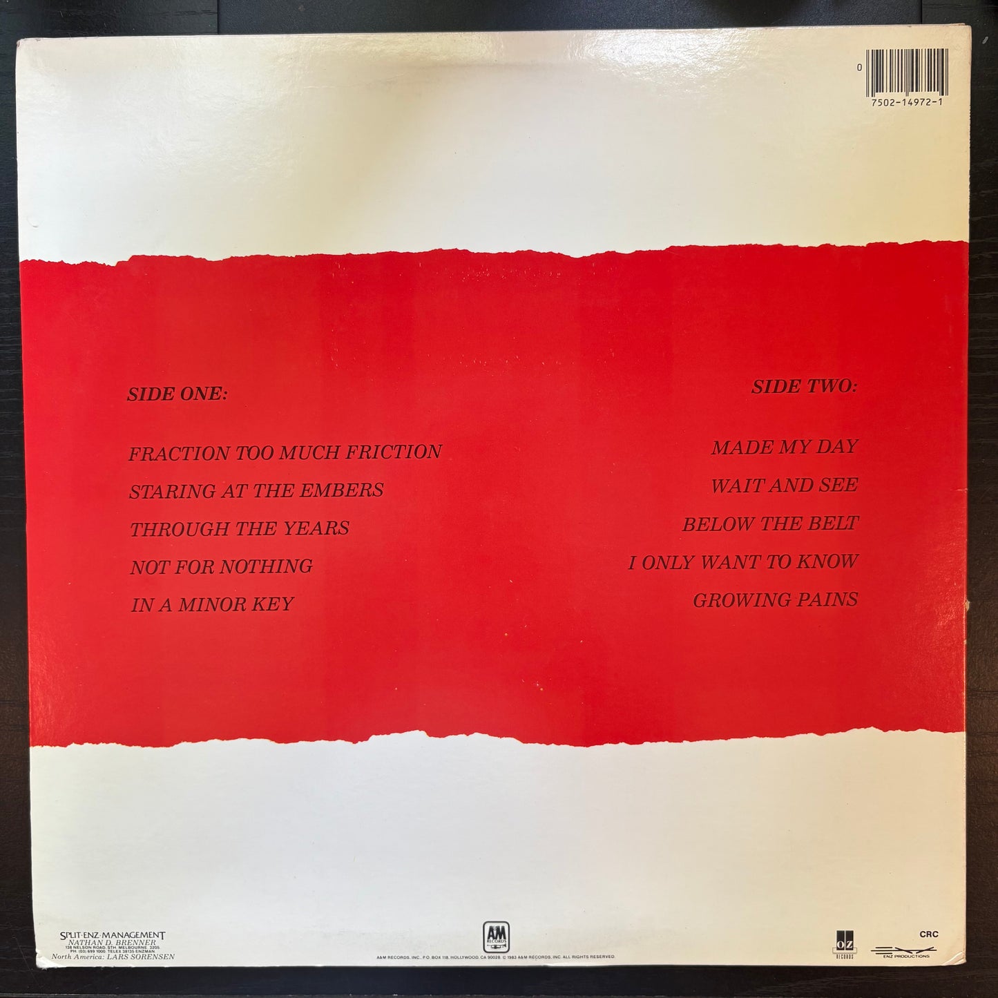 Tim Finn, "Escapade" [VG+ Used]